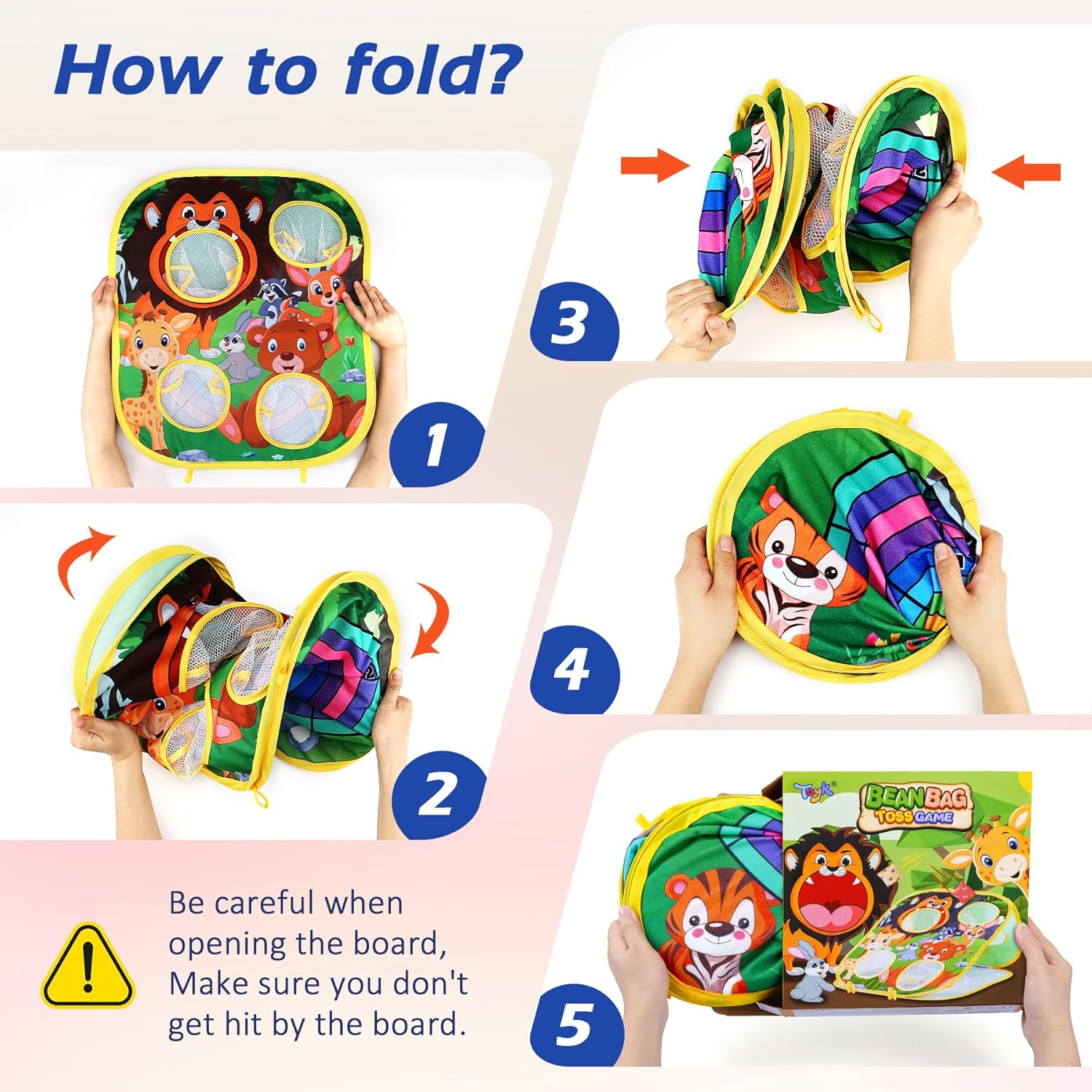 Dieren werp spel | bean bag toss buitenspel voor kinderen & familiefeest 3-6 jaar