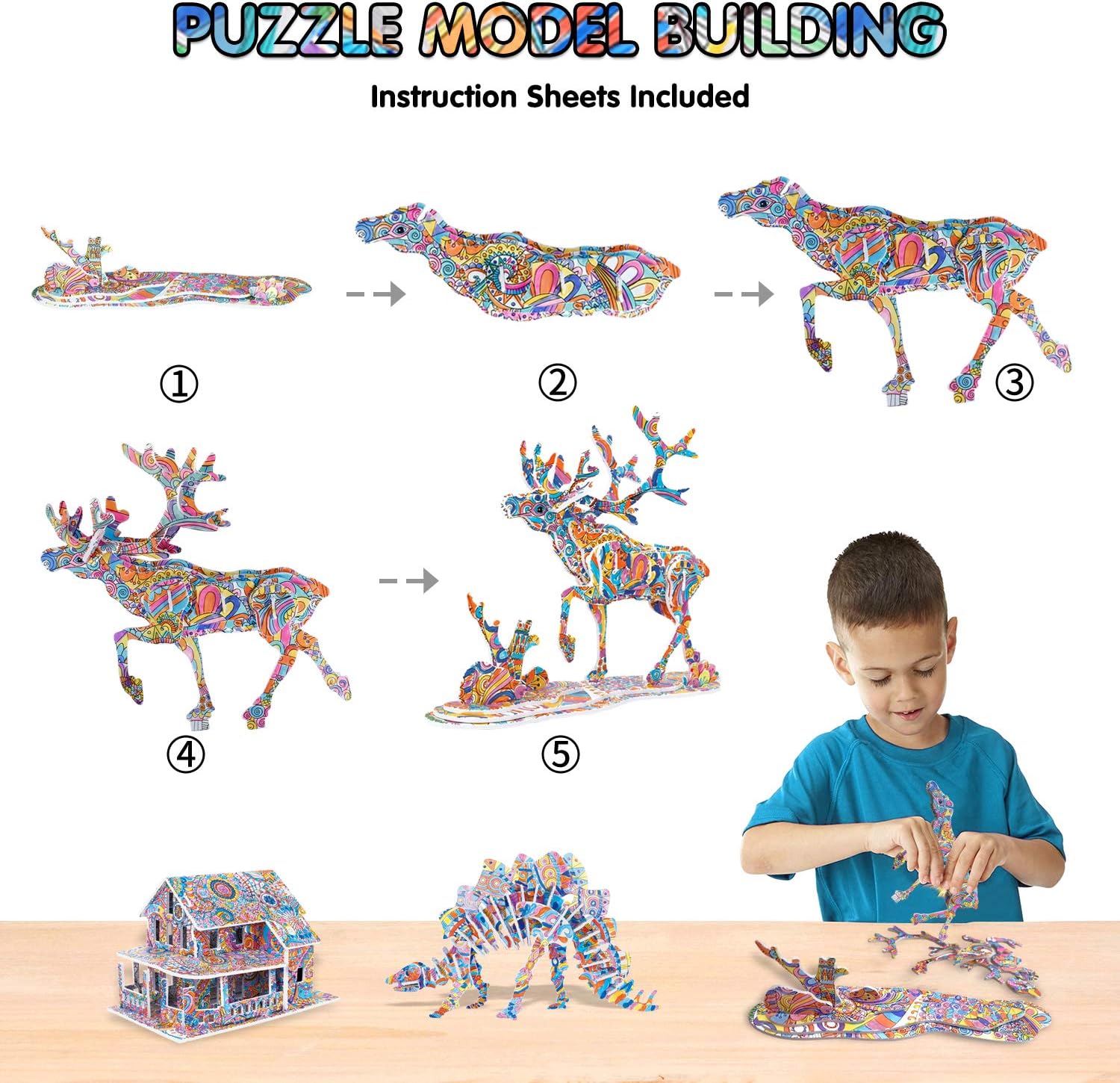 3D Schilderkit voor Kinderen 6-12 Jaar | Creatieve Knutselactiviteiten | Educatief Verjaardagscadeau | STEM-Activiteiten