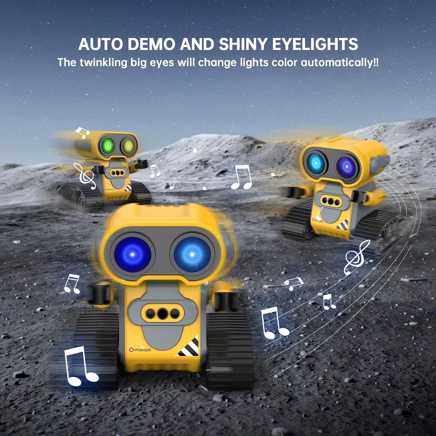 RC robot speelgoed | Oplaadbare dansende emo robot met muziek & LED ogen