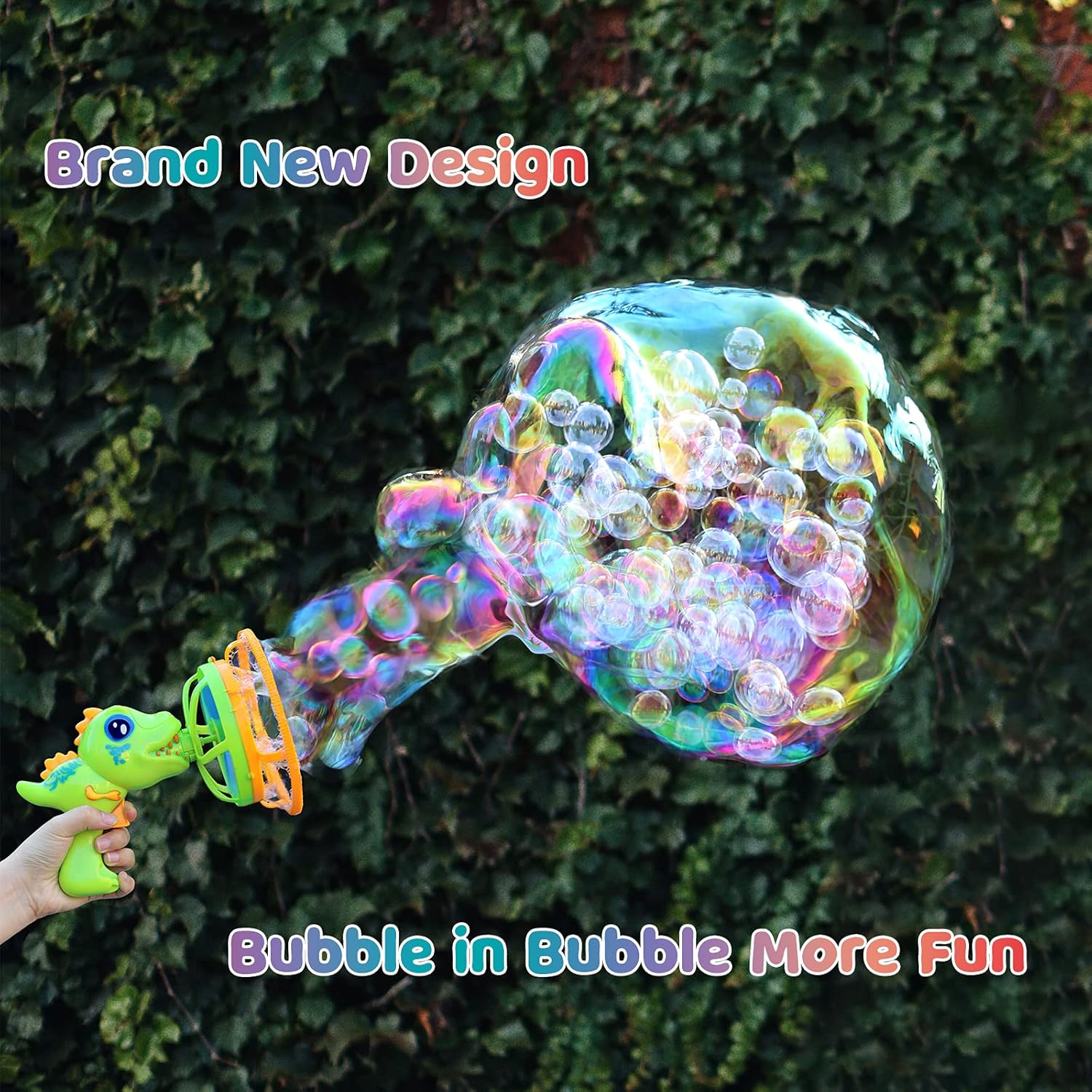 Dino bubbelpistool | Bubbelmachine kinderen 3-9 jaar