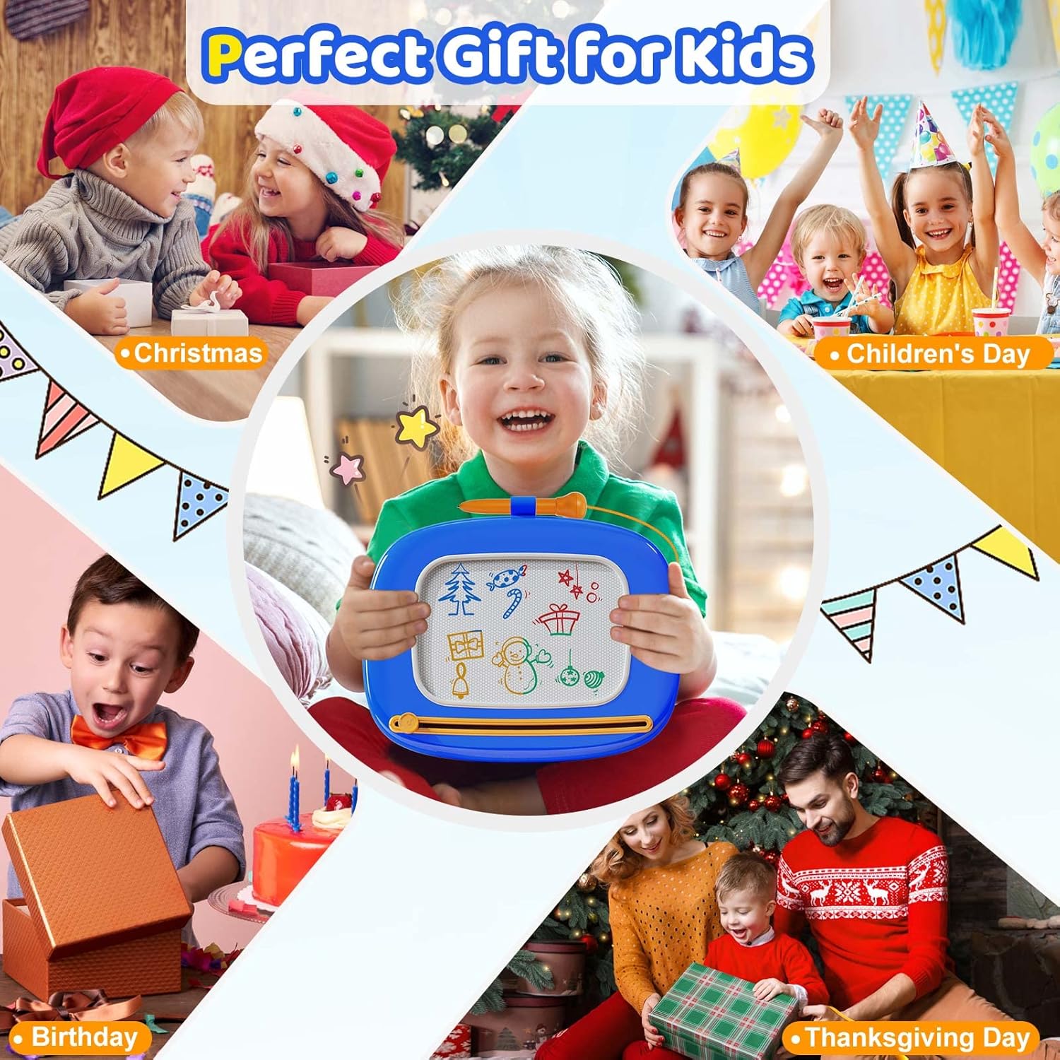 Magnetisch Tekenbord | Kladblok, leer- en educatief speelgoed voor 1-2-3 jaar