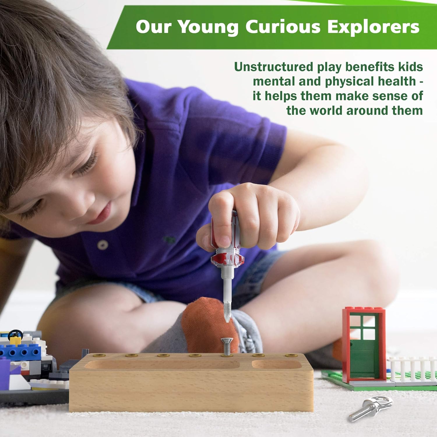 Montessori Houten Schroevendraaier Bord | Educatief Sensorisch Speelgoed 4+ Jaar