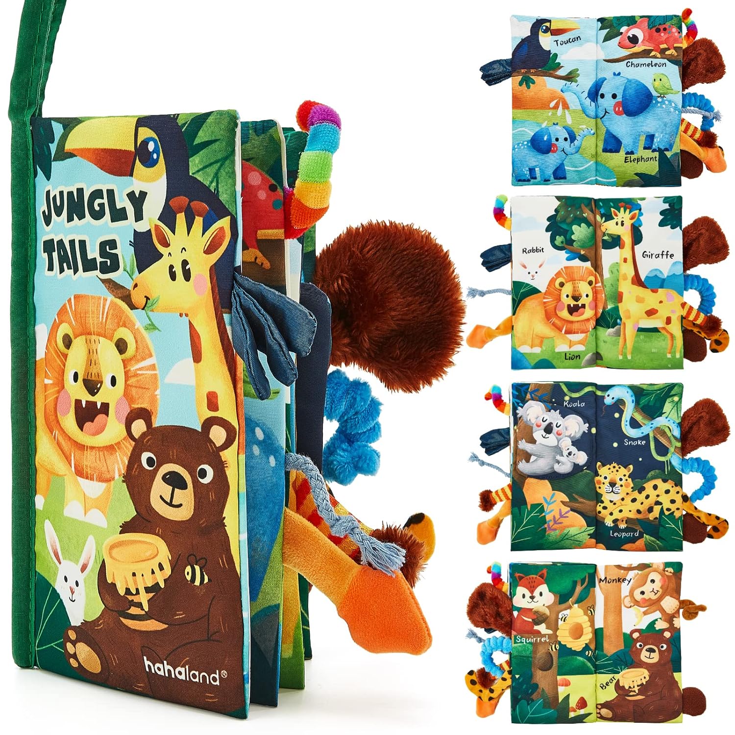 Montessori Voelboek | Hoog Contrast Sensorisch Baby Speelgoed voor 6 tot 12 Maanden Babyboekjes 0-3+ Jaar