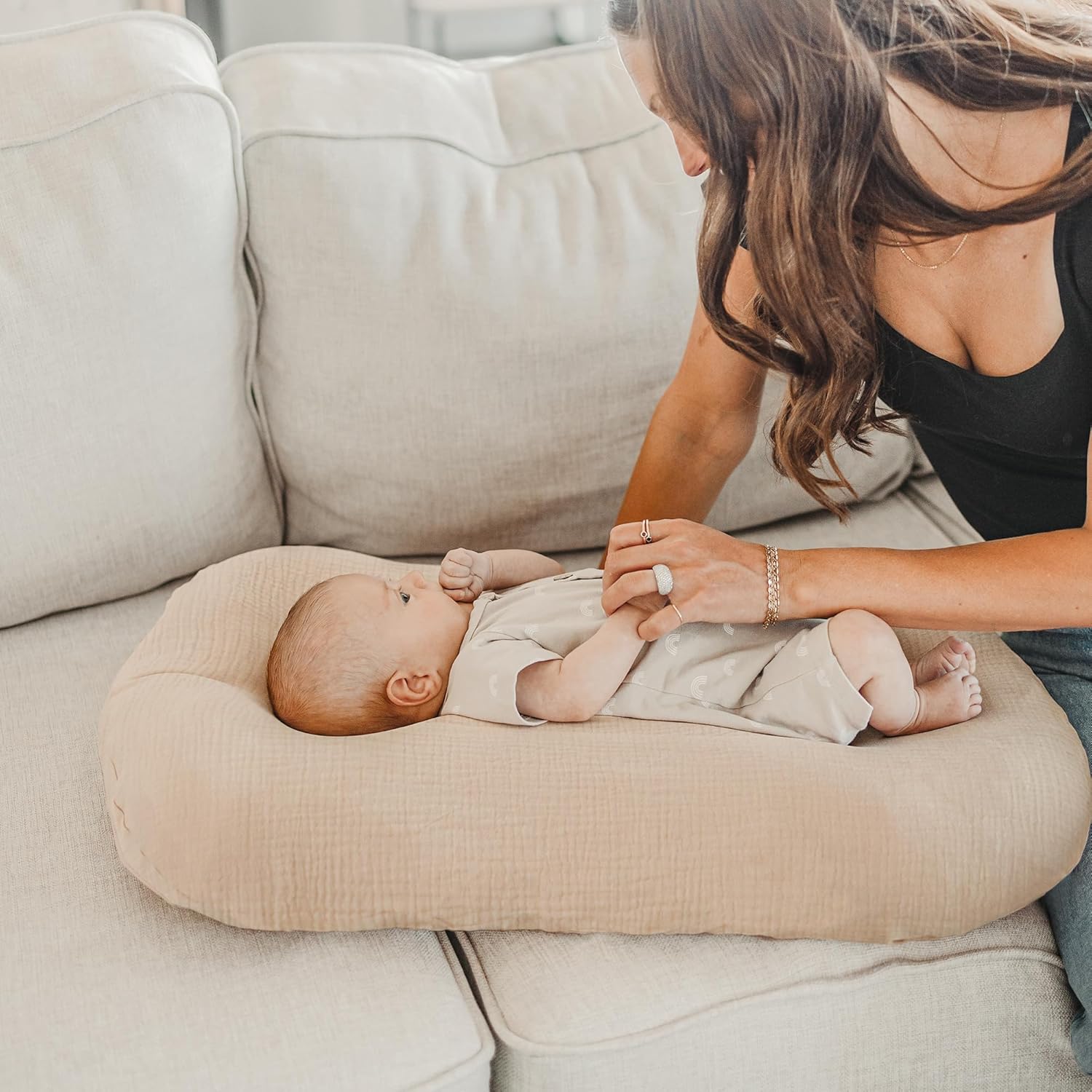 2 Pack Baby Lounger Overtrek | Zachte en Ademende Lounger Overtrek voor Pasgeborenen