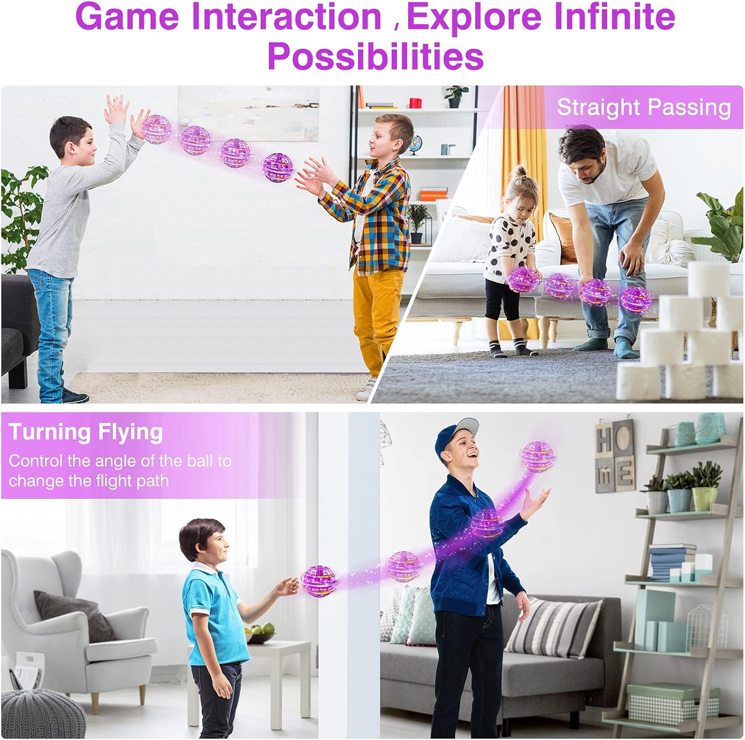 Flying Orb Ball 2025 | Handgestuurde mini drone boemerang speelgoedbal