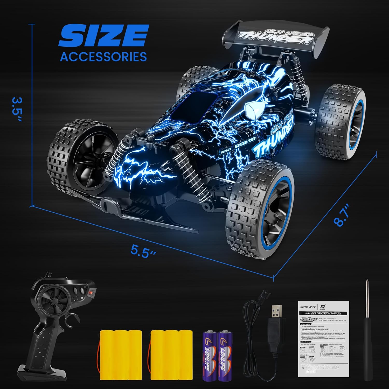 1:18 Schaal Afstandsbediening Auto voor Kinderen | 2WD Off-Road Buggy | 20 KM/H Snelheid & 50 Minuten Speeltijd | Perfect Cadeau voor Jongens & Meisjes