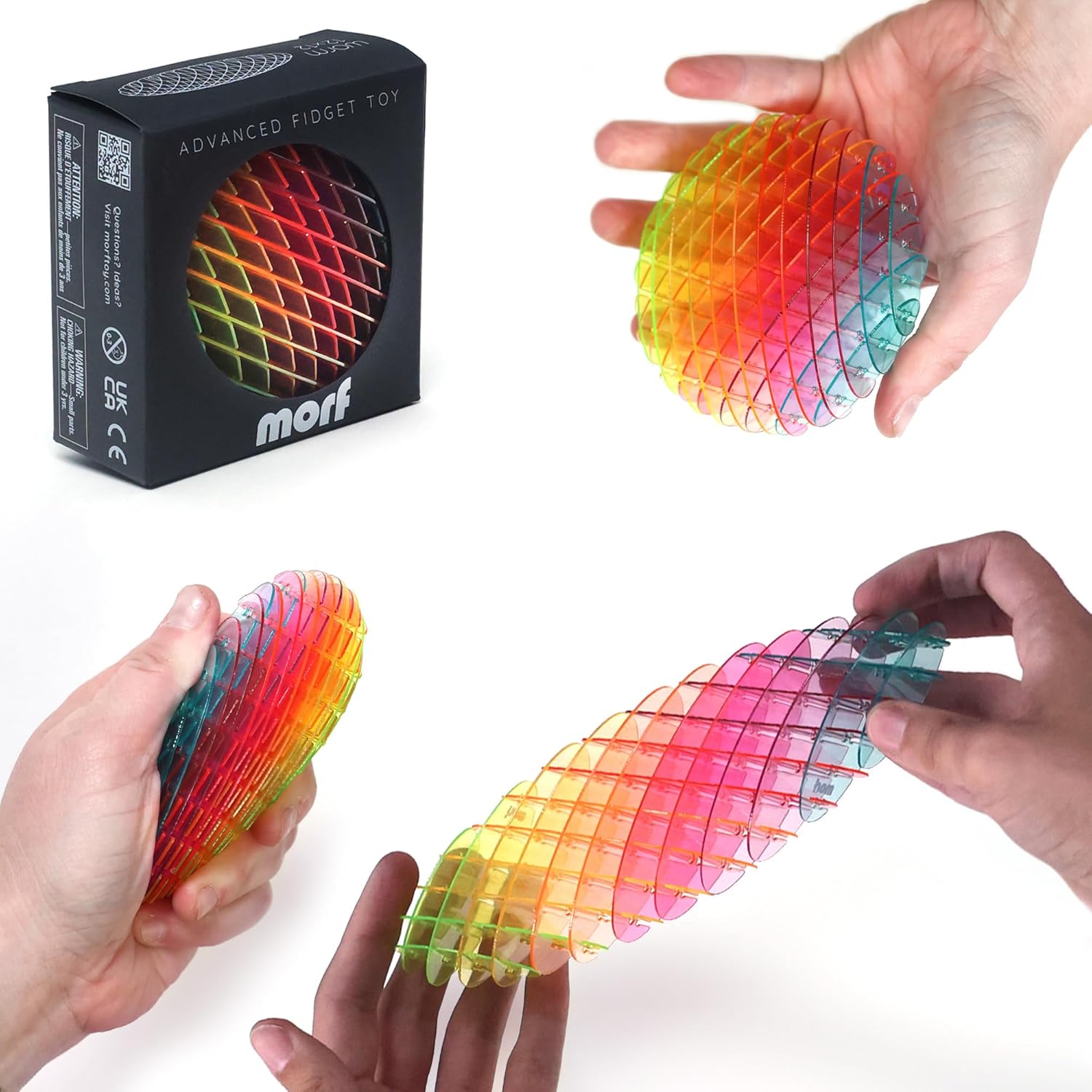 Fidget Worm Speeltje – Stil Bureau Fidget voor Kinderen & Volwassenen, Regenboog