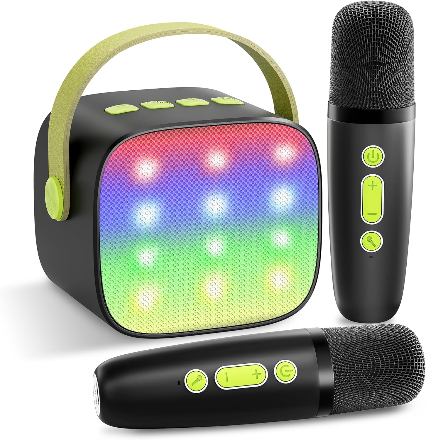 Mini karaoke machine | Bluetooth speaker met 2 draadloze microfoons