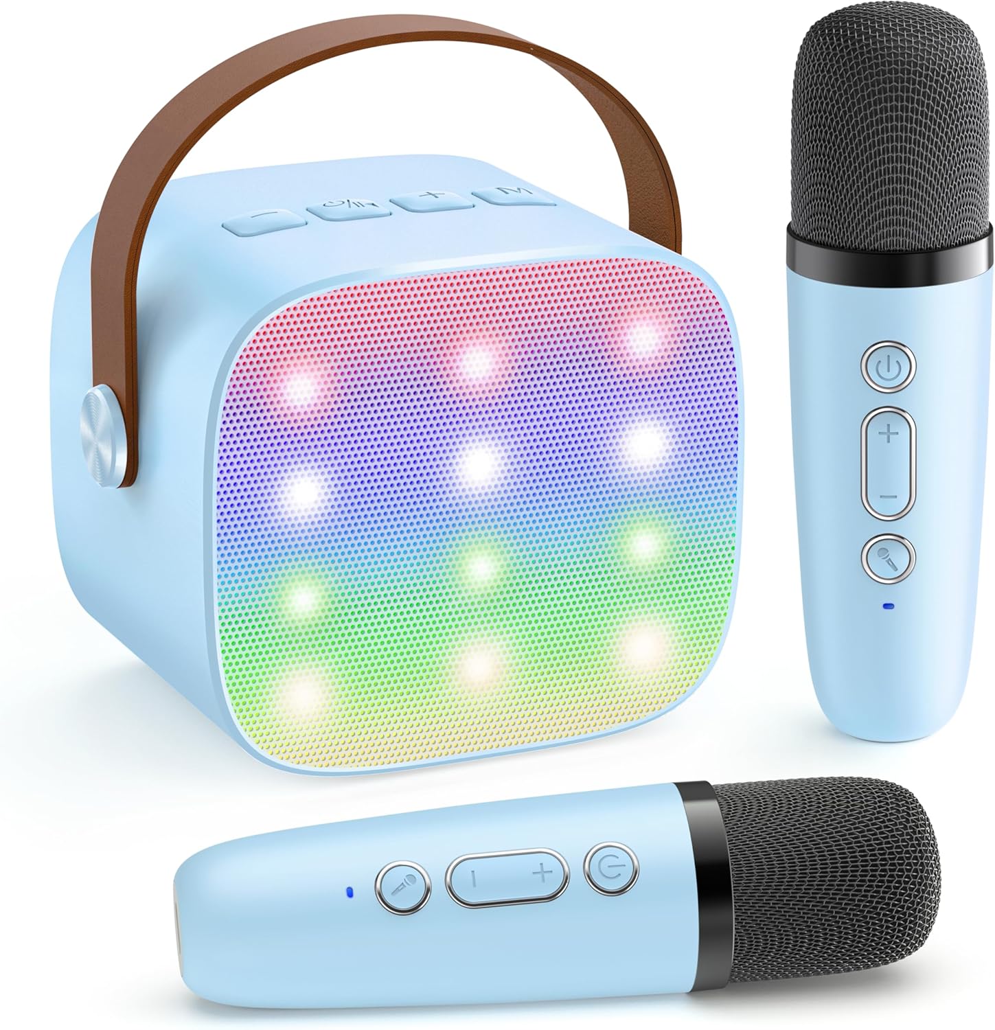 Mini karaoke machine | Bluetooth speaker met 2 draadloze microfoons