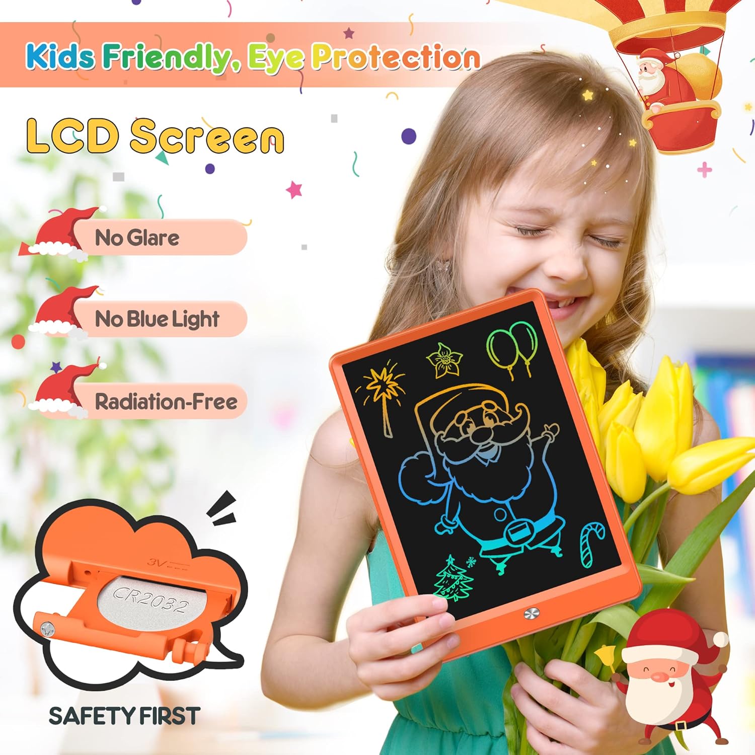 LCD Schrijftablet voor Kids | 10 Inch Doodle Bord | Draagbare Educatieve Tekenpad | Verjaardagscadeau voor Jongens & Meisjes 3-8 Jaar