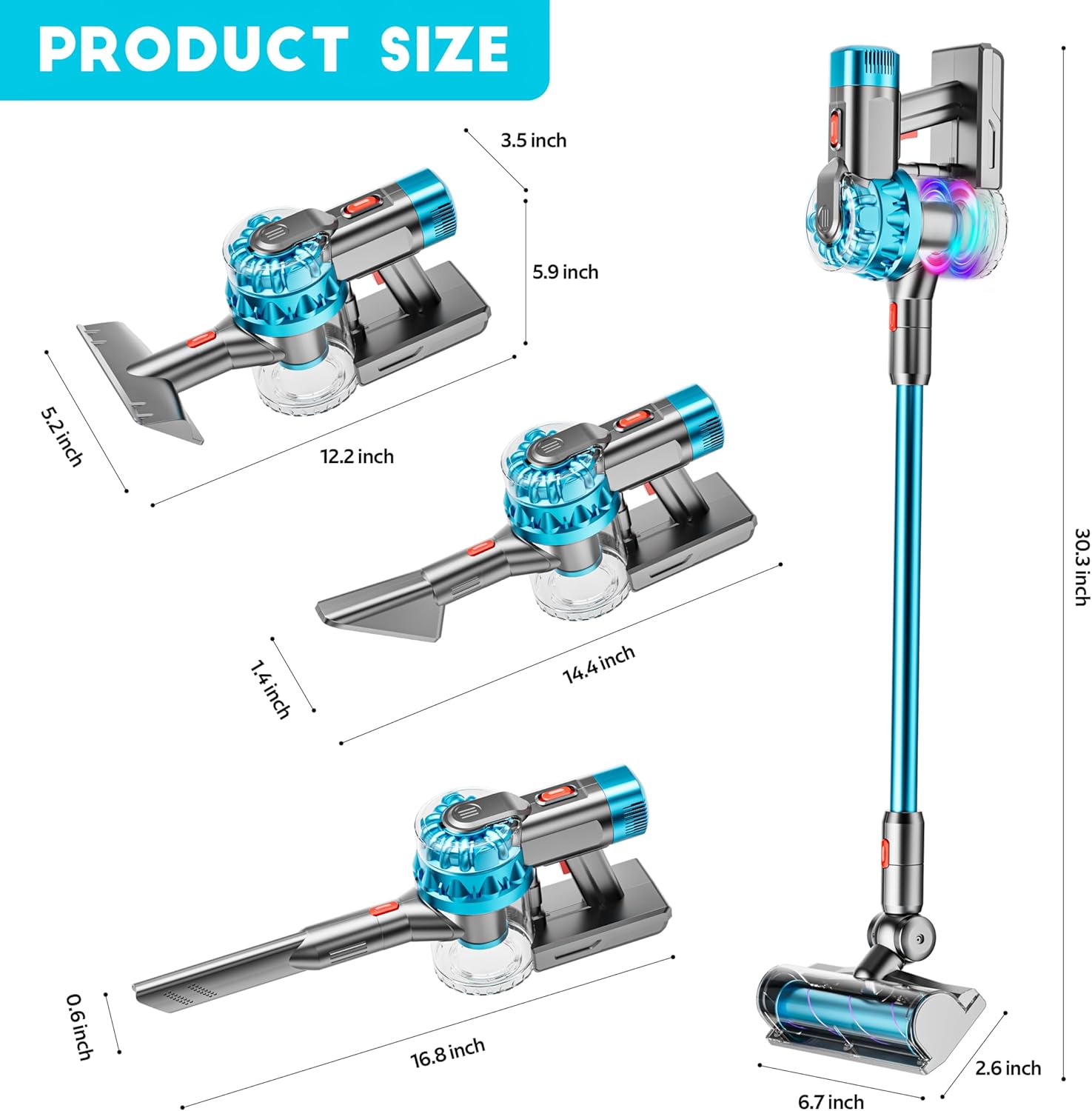 4-in-1 Kinderen Stofzuiger | Werkende speelgoedstofzuiger met licht & geluid