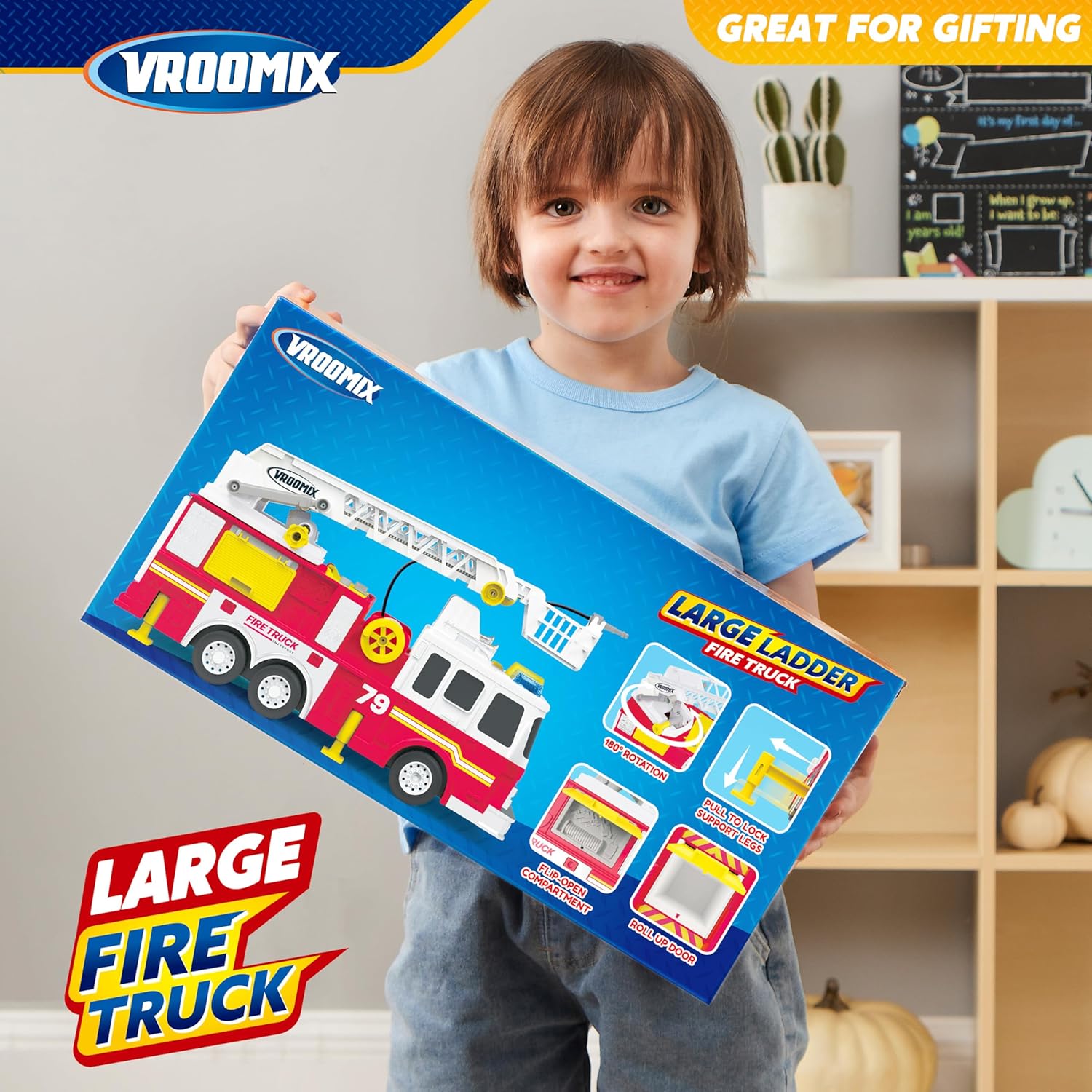 Brandweerwagen Speelgoed | Met Ladder, Licht & Geluid 3–7 Jaar