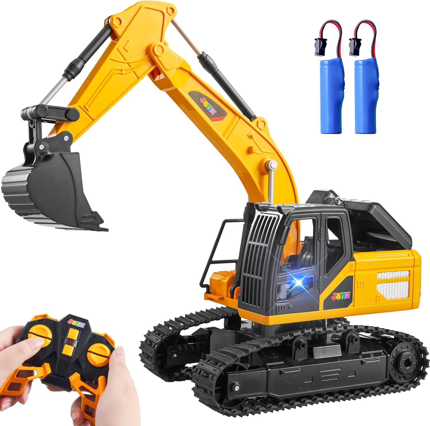 Graafmachine Speelgoed op Afstandsbediening | RC Constructievoertuig met Licht voor Kinderen