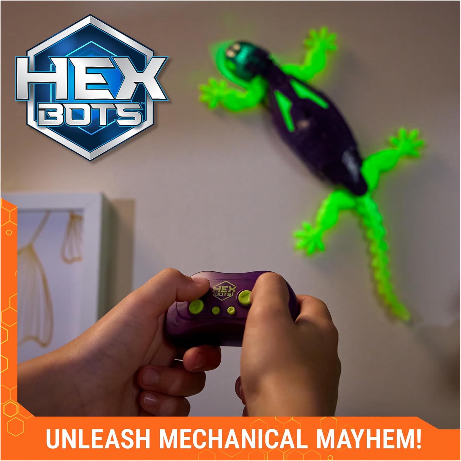 Glow-in-the-Dark RC Gecko | Oplaadbare Robot Klimt Tegen Muren, Prank Speelgoed Kinderen