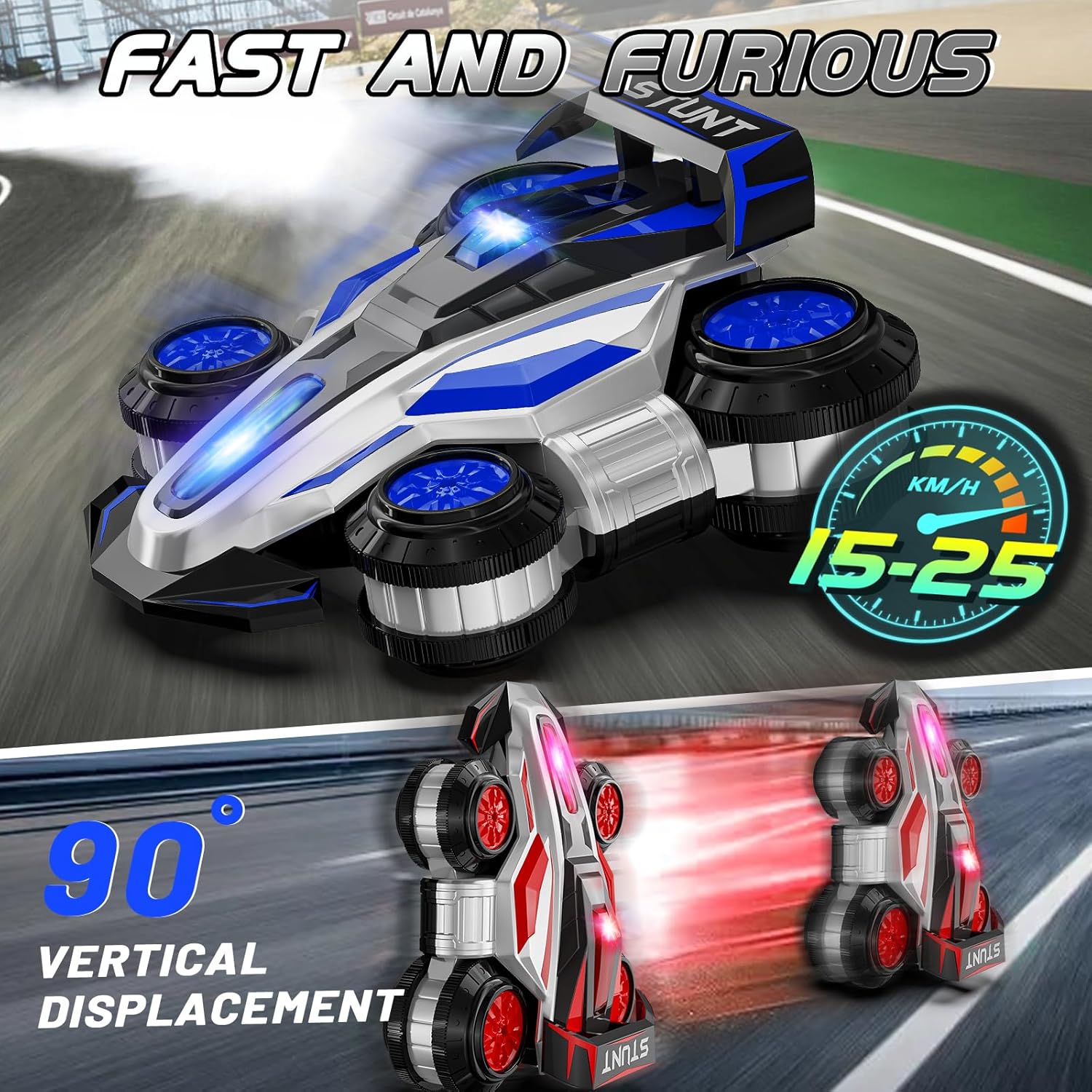 High-Speed Drift RC Stunt Auto | 360° Rotatie Vormveranderend Speelgoed | Transformerende Afstandsbediening Auto | Verjaardagscadeau voor Jongens & Meisjes 6-16