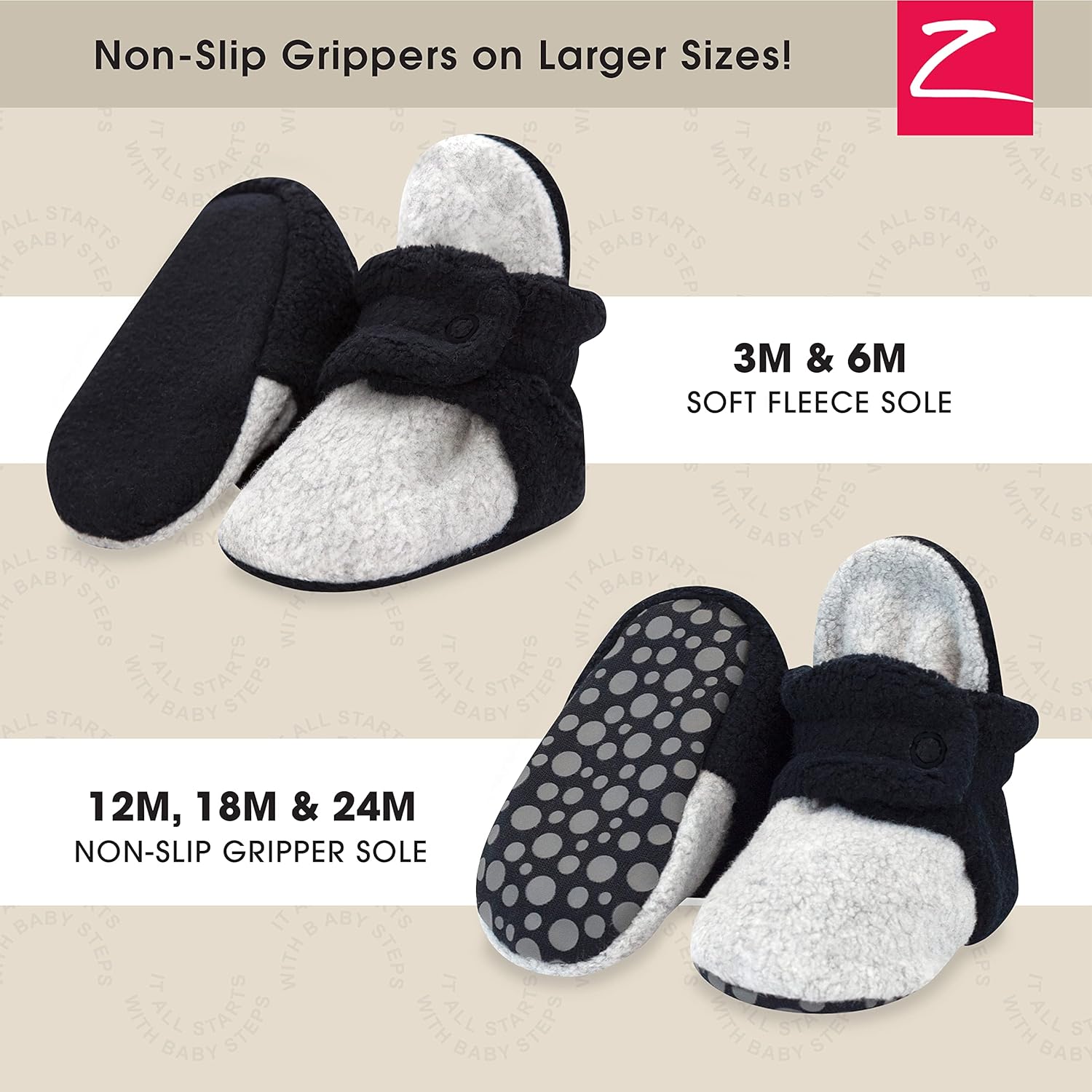 Uniseks Fleece Babylaarsjes | Babyschoentjes met twee drukknoopsluitingen voor pasgeborenen tot 24 maanden