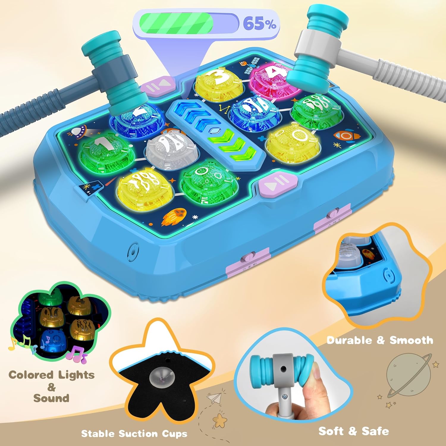 Hamerspeelgoed voor Kinderen 3-6 Jaar | Educatief Speelgoed met Licht en Geluid | Hand-Oogcoördinatie Ontwikkeling