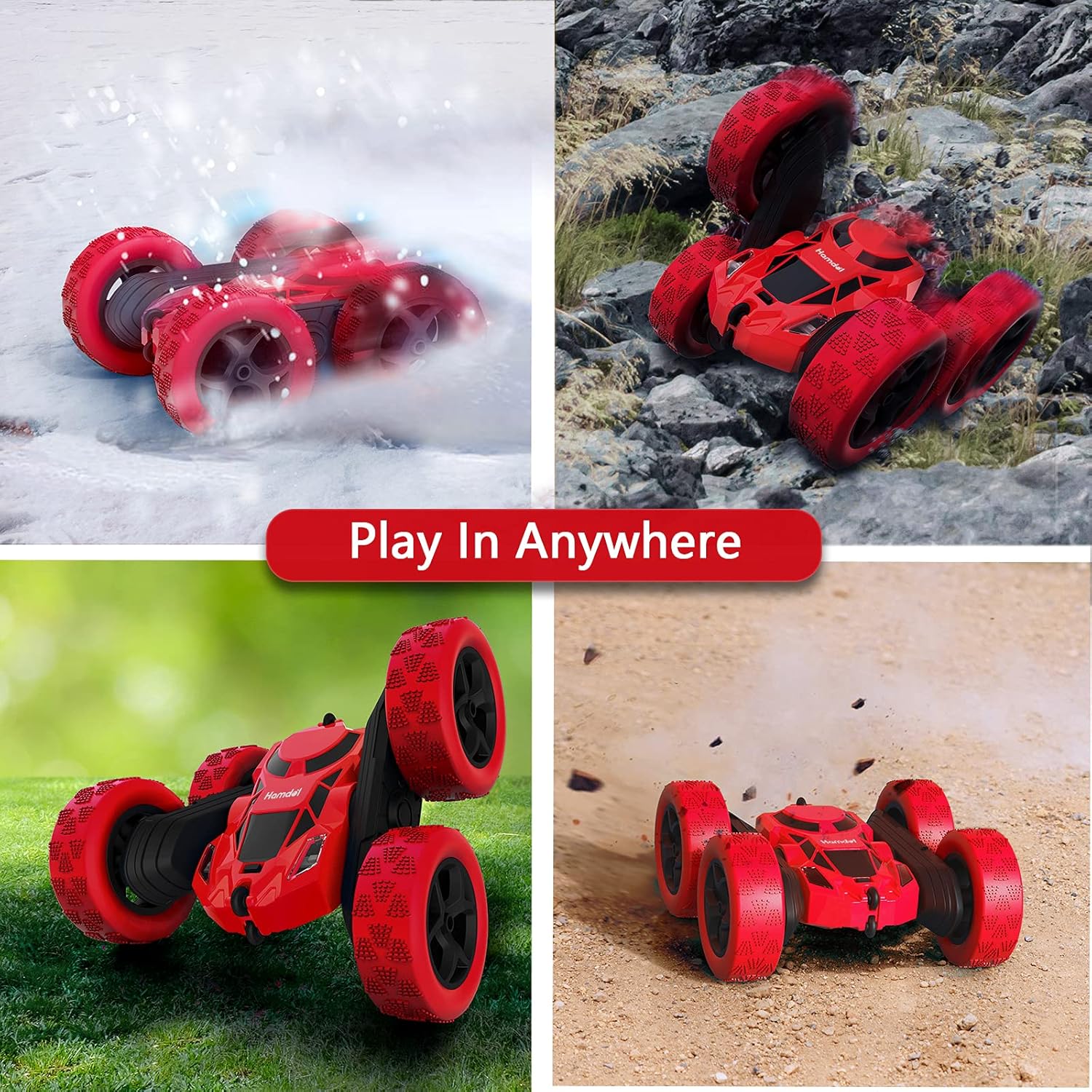 RC Stuntauto Kinderen 360° Rotatie – 4WD Dubbelzijdige Afstandsbediening Racewagen met LED Verlichting – Oplaadbaar Speelgoed Jongens Meisjes 6-12 Jaar