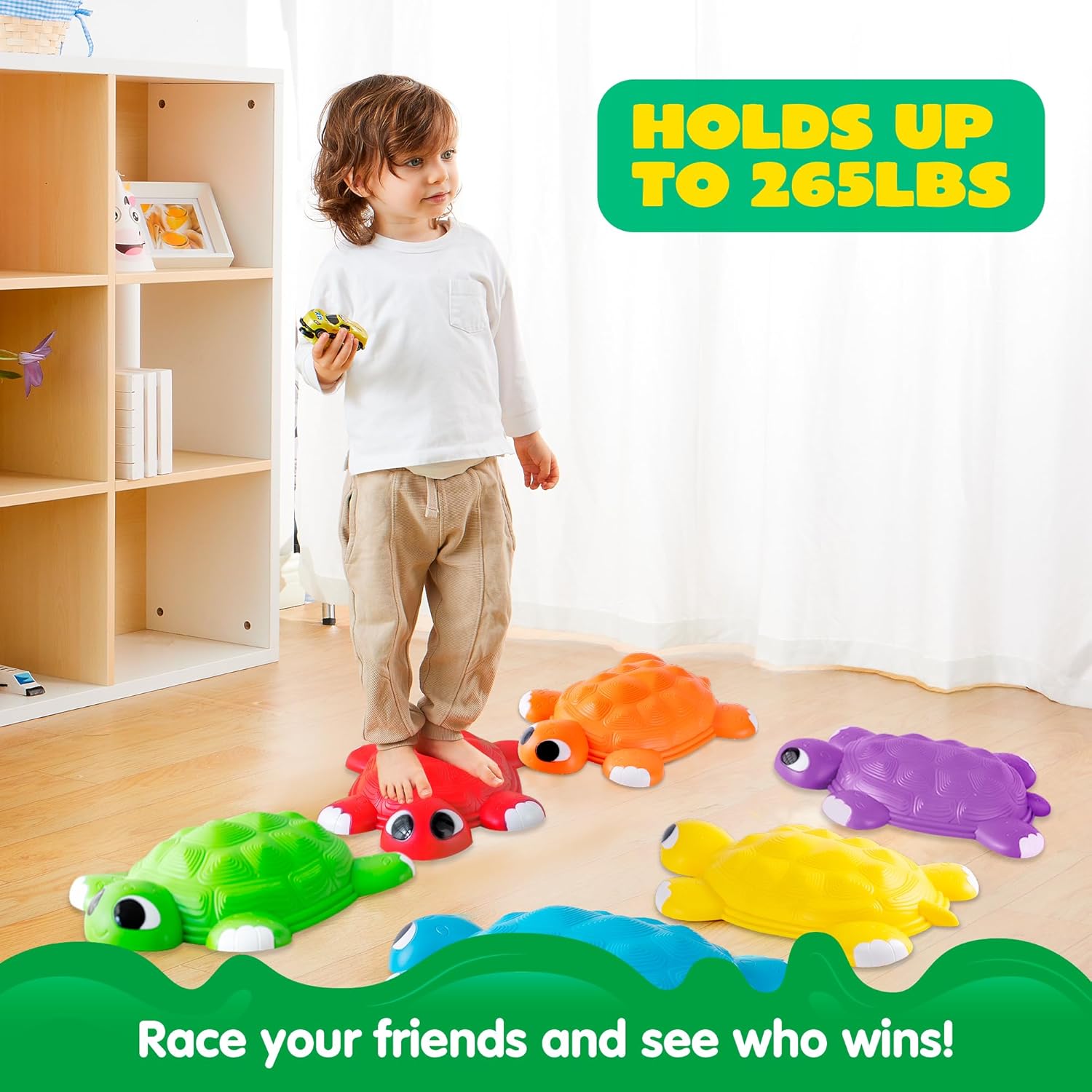 Schildpad Evenwicht Stenen | Binnen- en Buiten Speelset | Coördinatiespel vanaf 3 Jaar