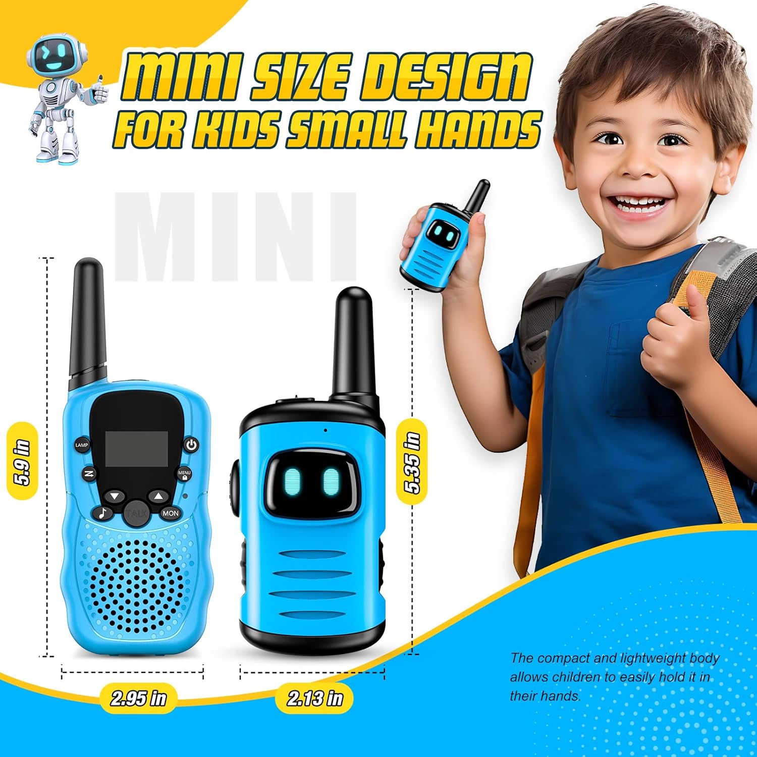 Walkie Talkie Speelgoed Voor Jongens: Mini Robot Walkie Talkies (Set Van 2), Halloween, Kerstmis, Verjaardagscadeaus Voor Jongens Van 3-8 Jaar, Geschikt Voor Kamperen En Buitenspellen