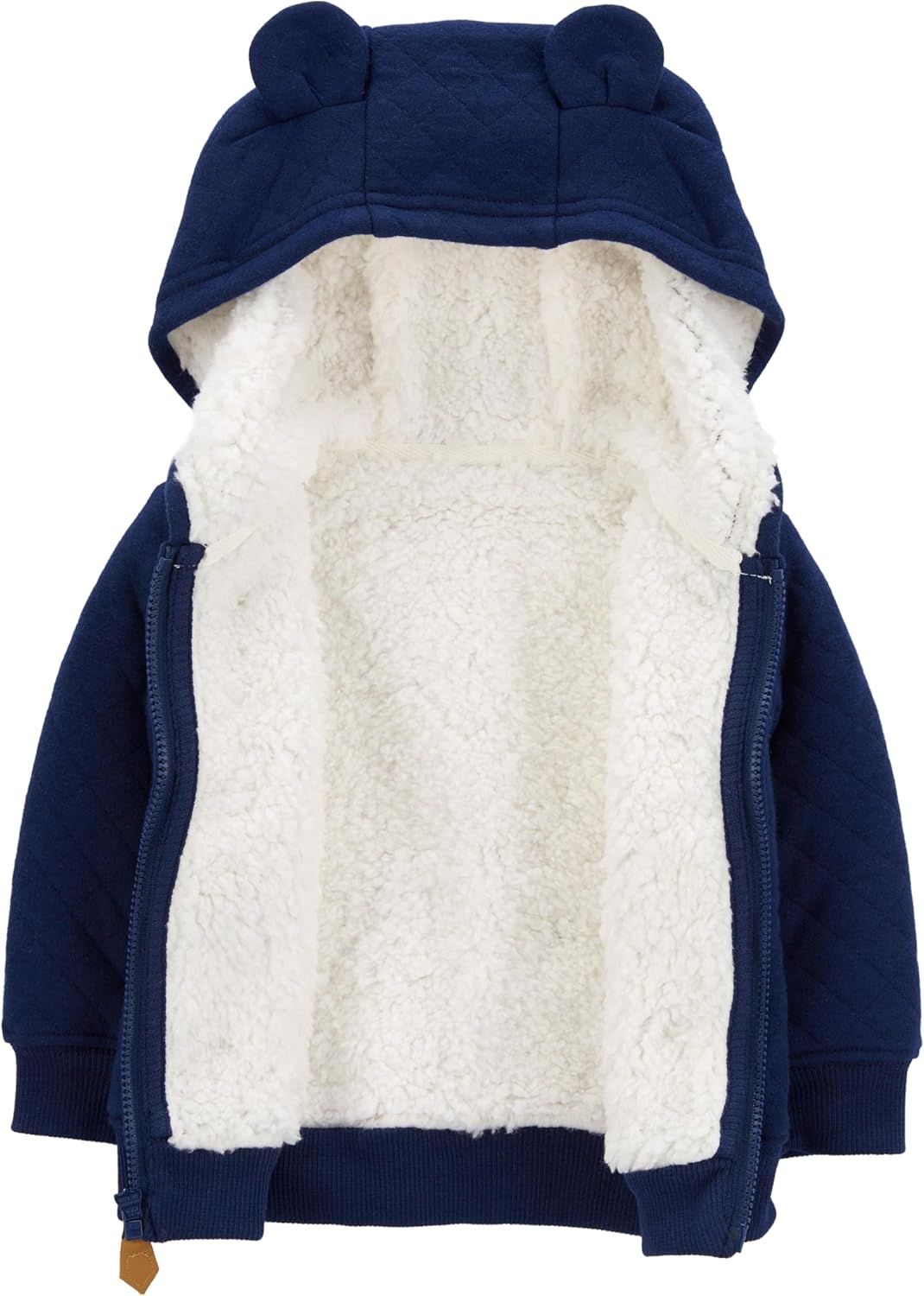 Baby Gevoerde Sweaterjas met Sherpa Voering | Kinder Hoodie Met Kleine Oortjes Outfit Set