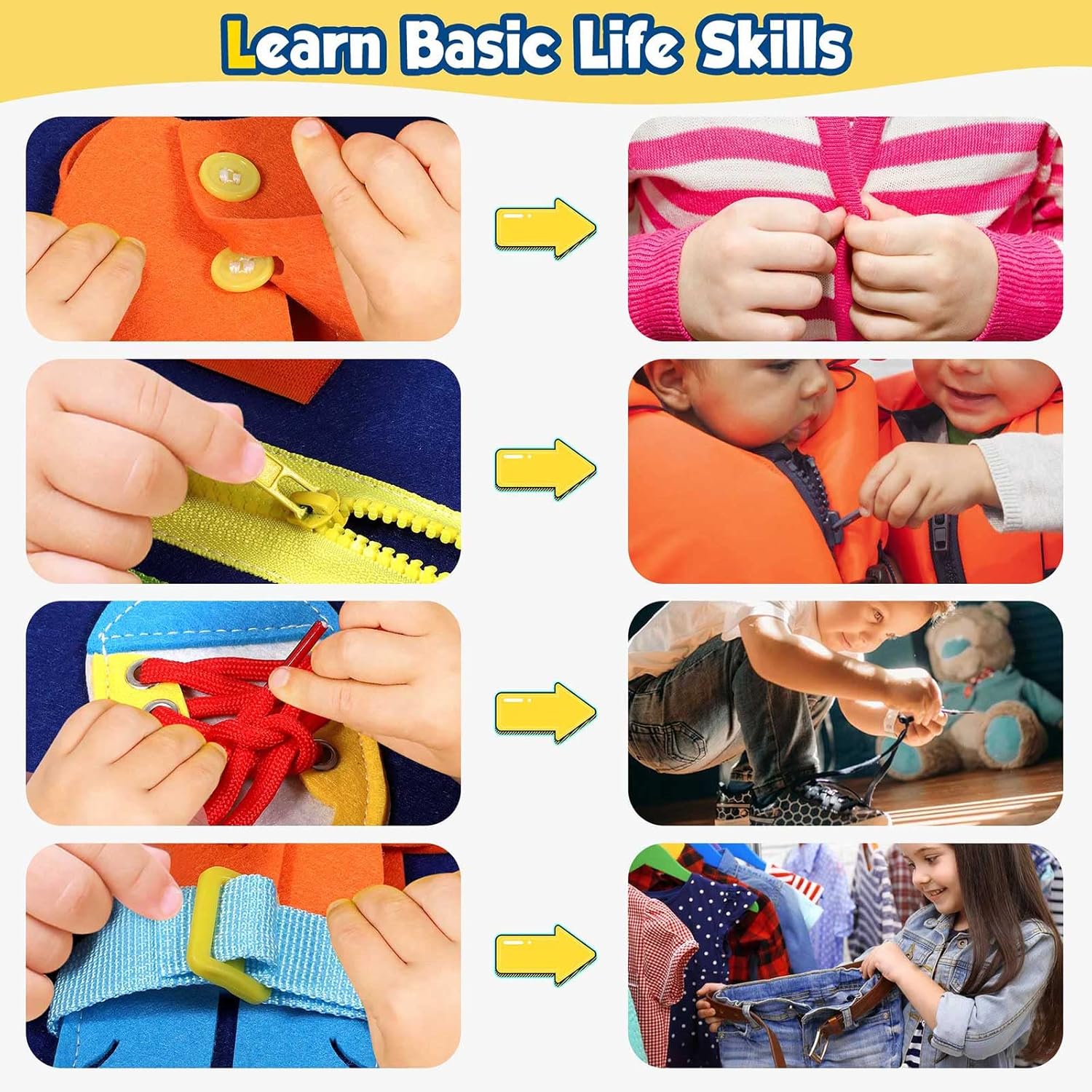 Peuter Drukbord Montessori Speelgoed | Activiteiten Educatief Sensorisch Drukboek voor Kinderen van 2-4 Jaar