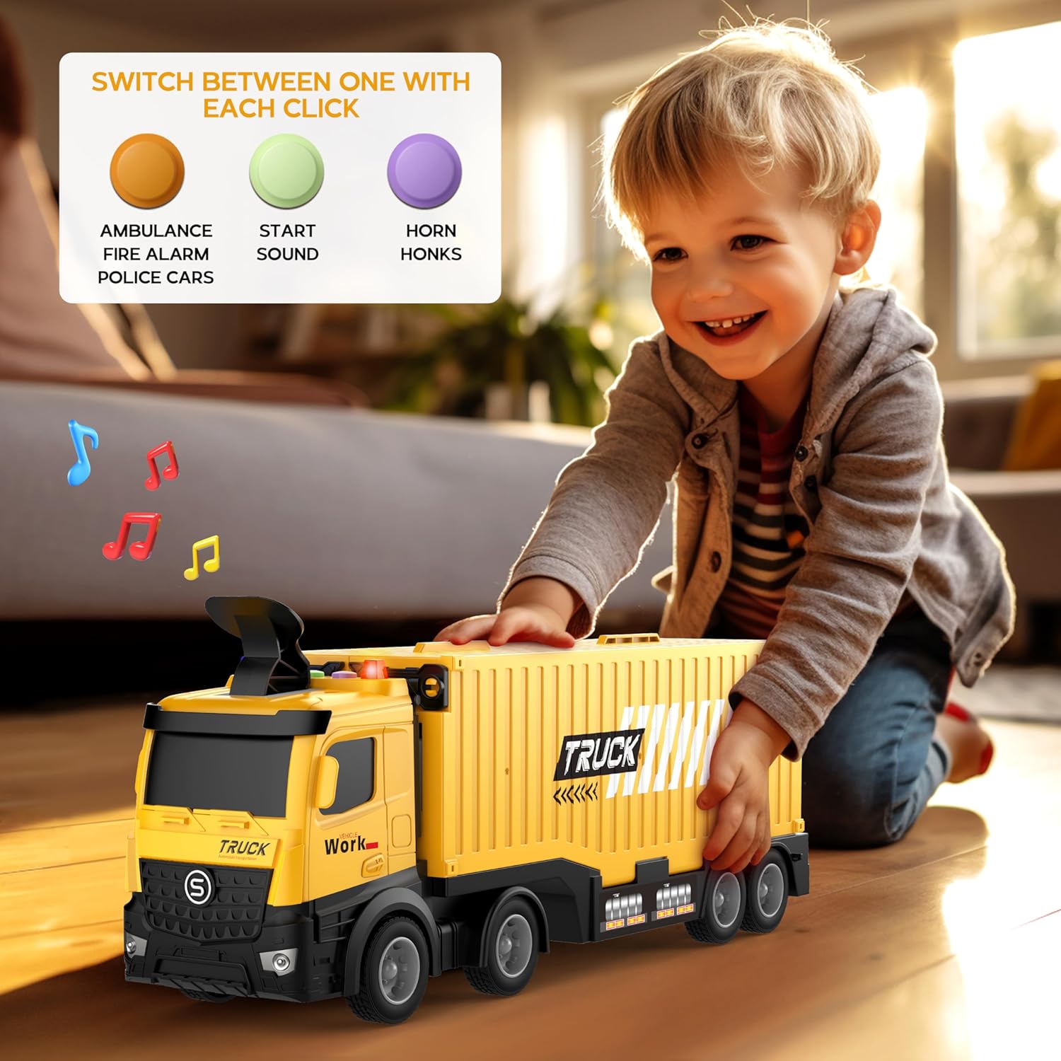 Transport Vrachtwagen Racebaan Speelgoed Voor Peuters, Opvouwbare 3-Lagen Speelset, Vrachtwagen Met 8 Raceauto's, Cadeau Voor Jongens En Meisjes Van 3-6 Jaar