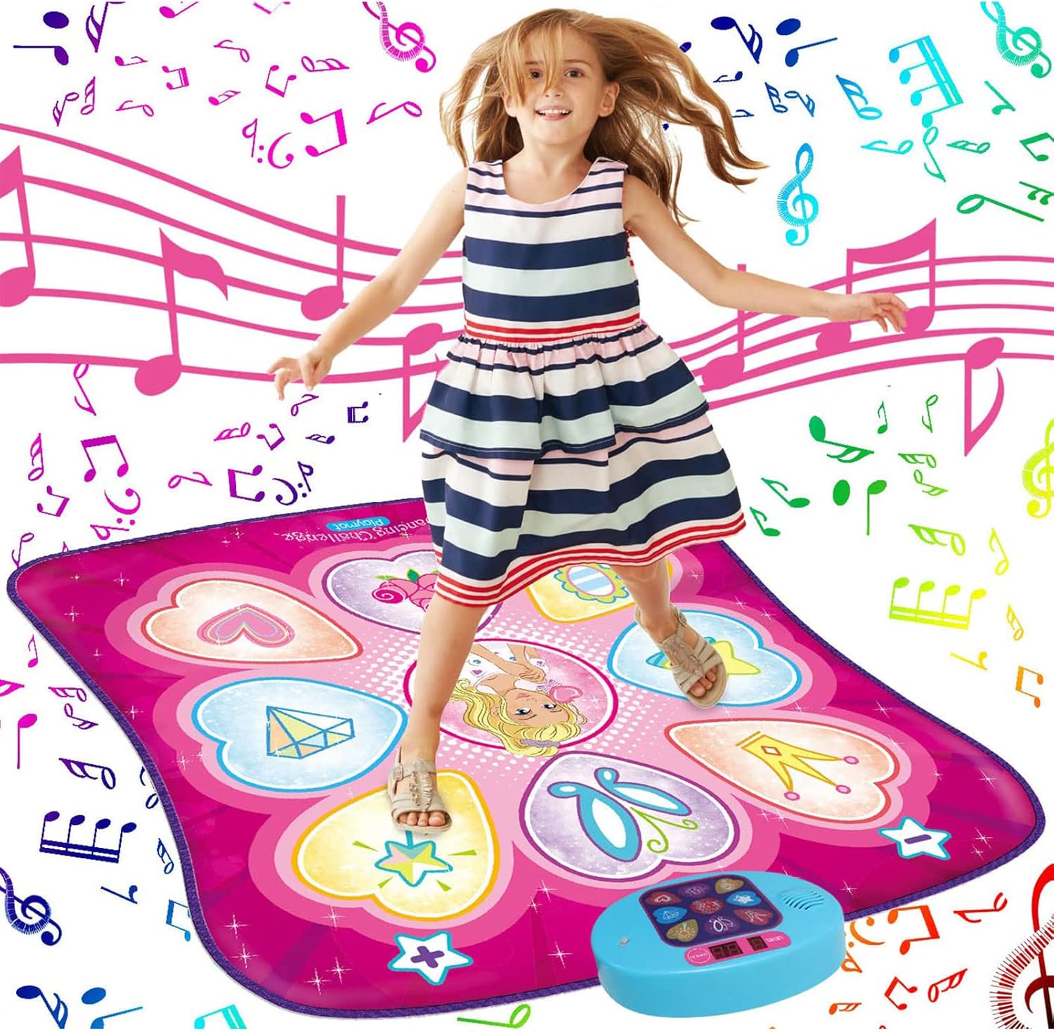 Dansmat spel | Muziek ritme mat met LED en 3 niveaus voor kinderen