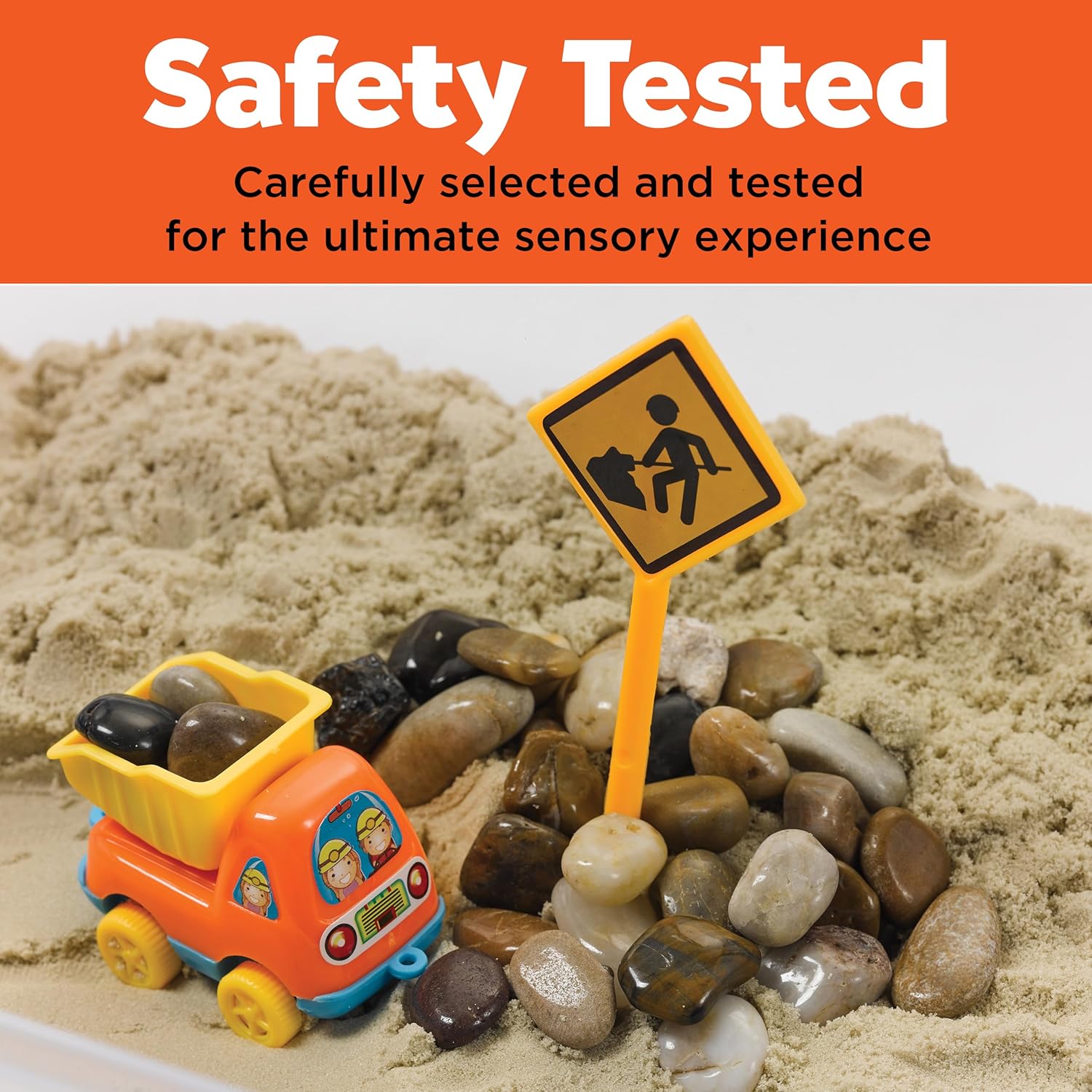 Sensory Bin Construction Zone Speelset | Graafmachine Speelgoed voor 3-5 Jaar Oud | Educatief Buitenspeelgoed en Activiteiten voor Kinderen