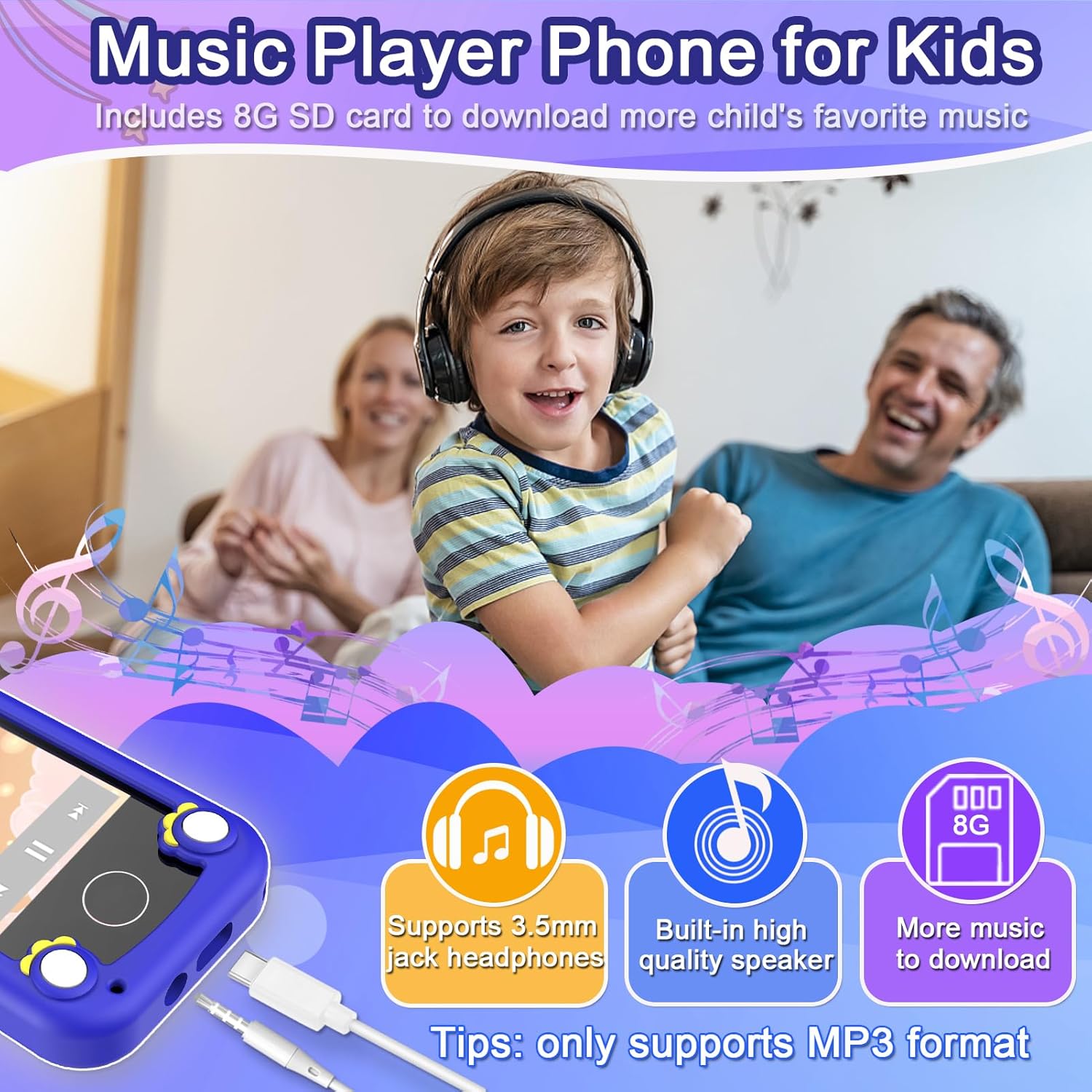 Kinder smartphone speelgoed | Touchscreen leerspel telefoon met dual camera