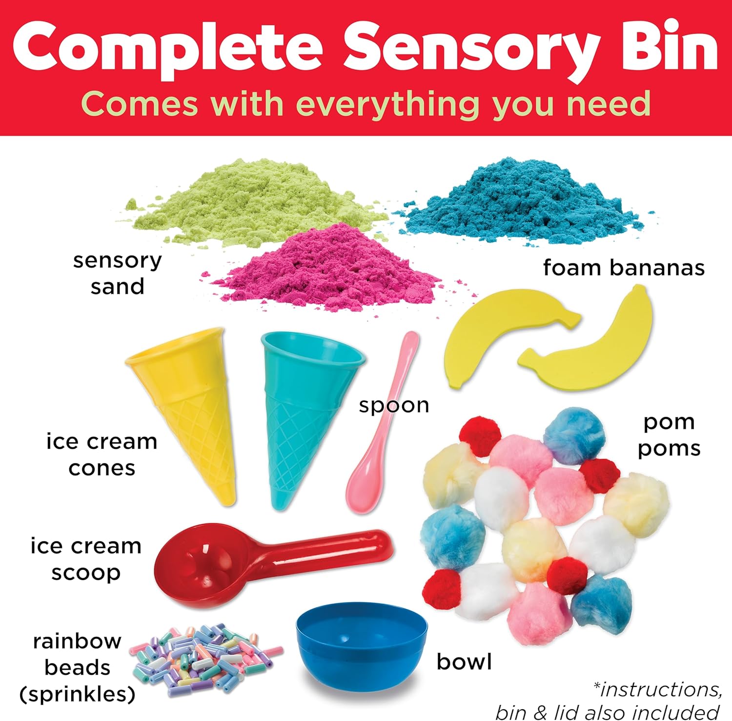 Sensory Bin Construction Zone Speelset | Graafmachine Speelgoed voor 3-5 Jaar Oud | Educatief Buitenspeelgoed en Activiteiten voor Kinderen
