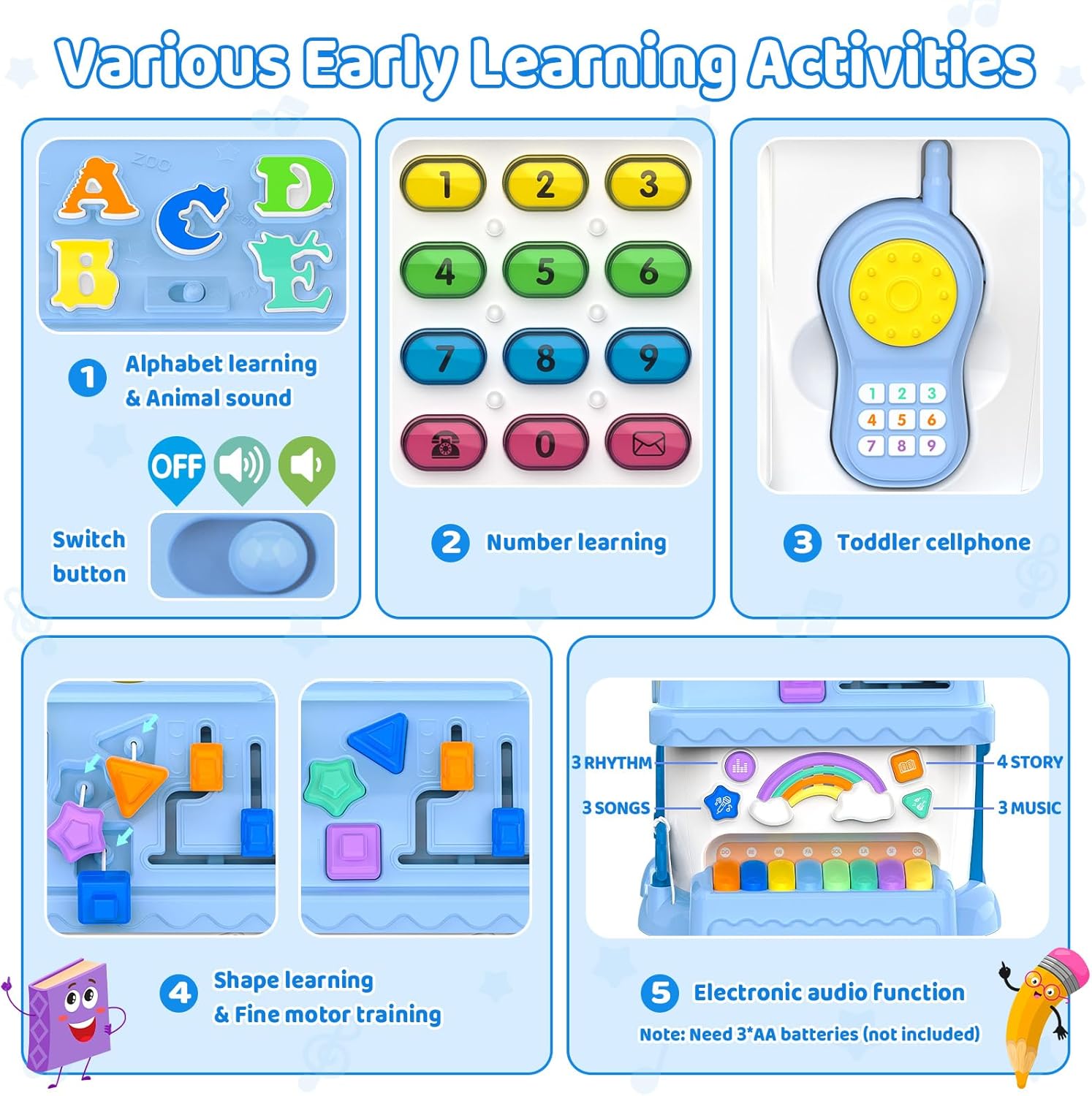 Montessori muzikaal huis | 12-in-1 leerspeelgoed voor baby’s 6-24 maanden