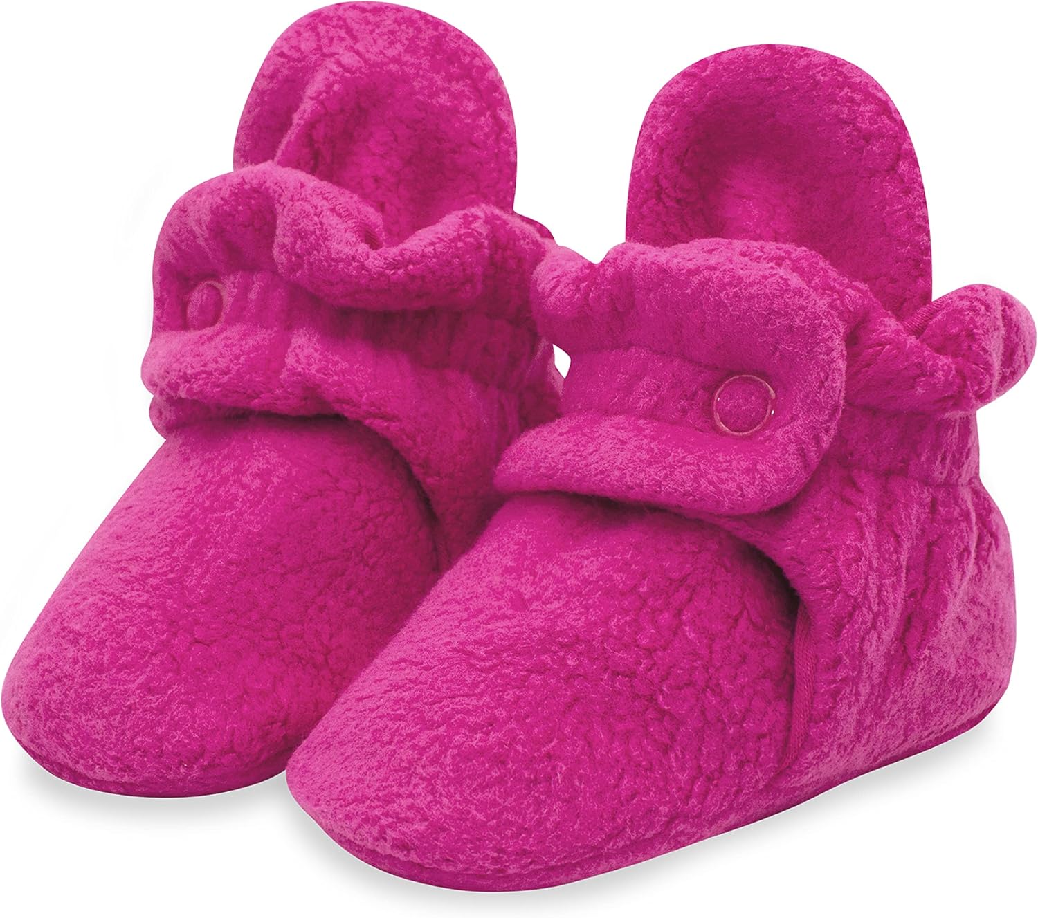 Uniseks Fleece Babylaarsjes | Babyschoentjes met twee drukknoopsluitingen voor pasgeborenen tot 24 maanden