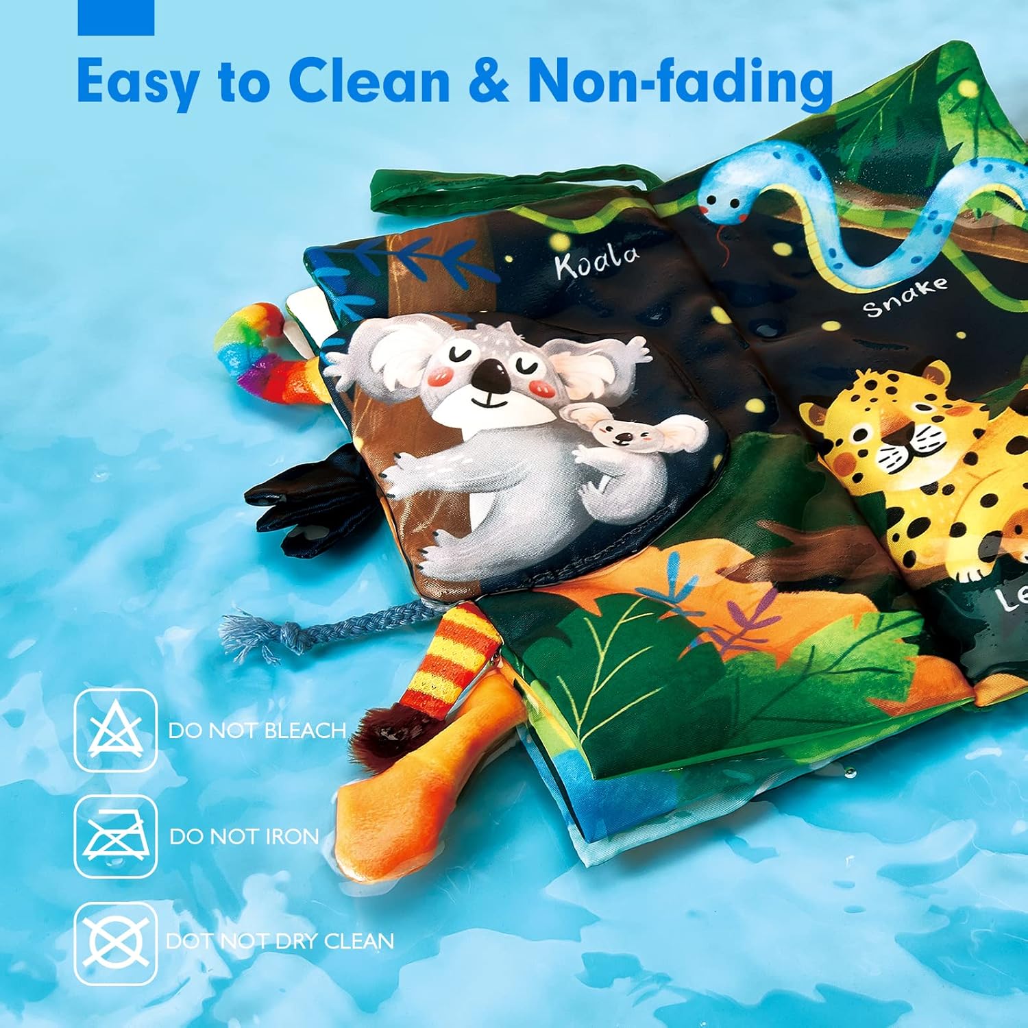 Montessori Voelboek | Hoog Contrast Sensorisch Baby Speelgoed voor 6 tot 12 Maanden Babyboekjes 0-3+ Jaar