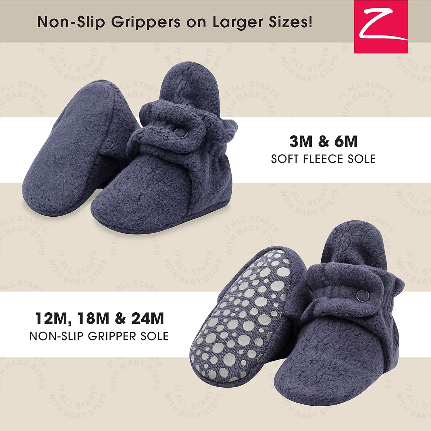 Uniseks Fleece Babylaarsjes | Babyschoentjes met twee drukknoopsluitingen voor pasgeborenen tot 24 maanden