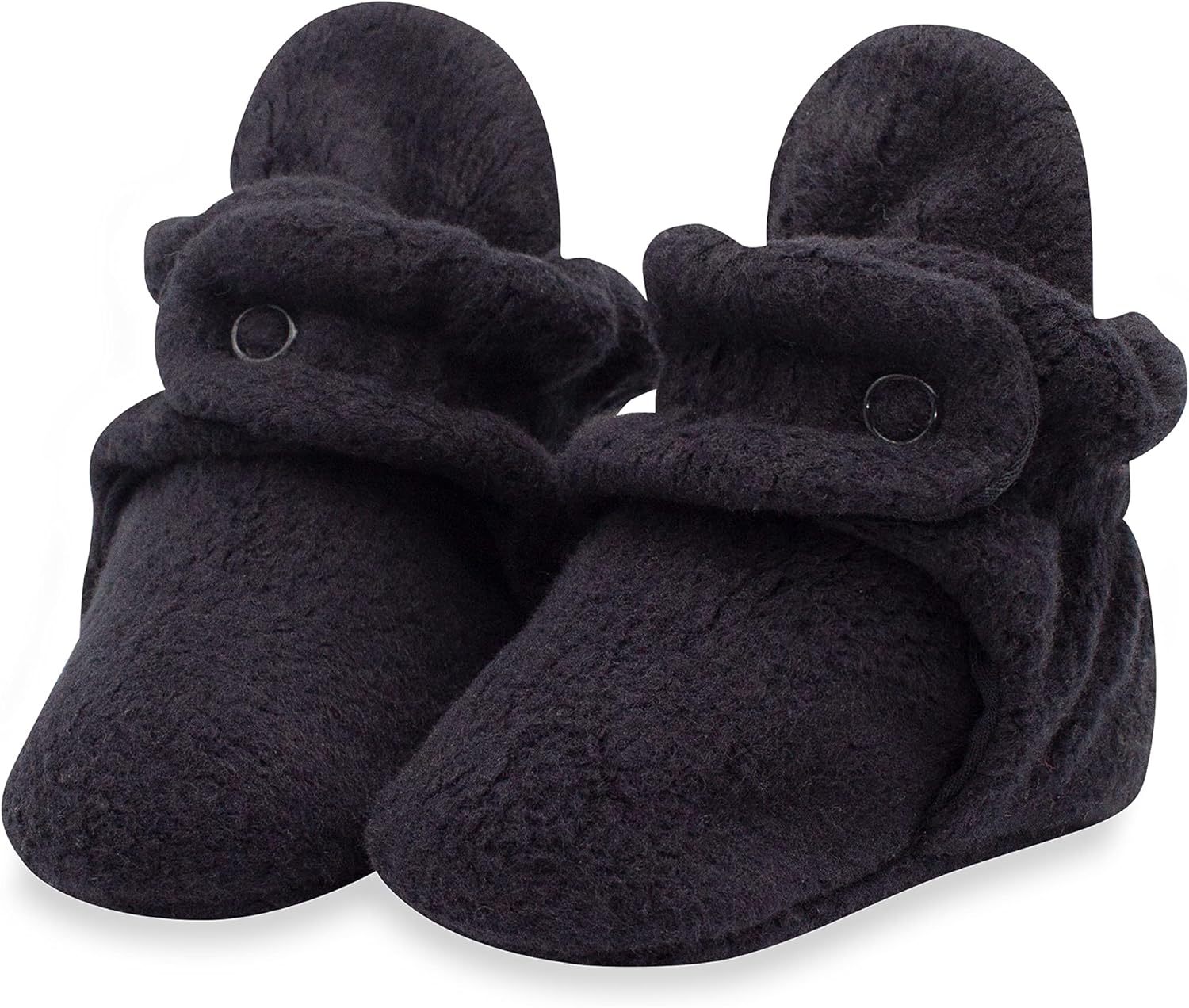Uniseks Fleece Babylaarsjes | Babyschoentjes met twee drukknoopsluitingen voor pasgeborenen tot 24 maanden