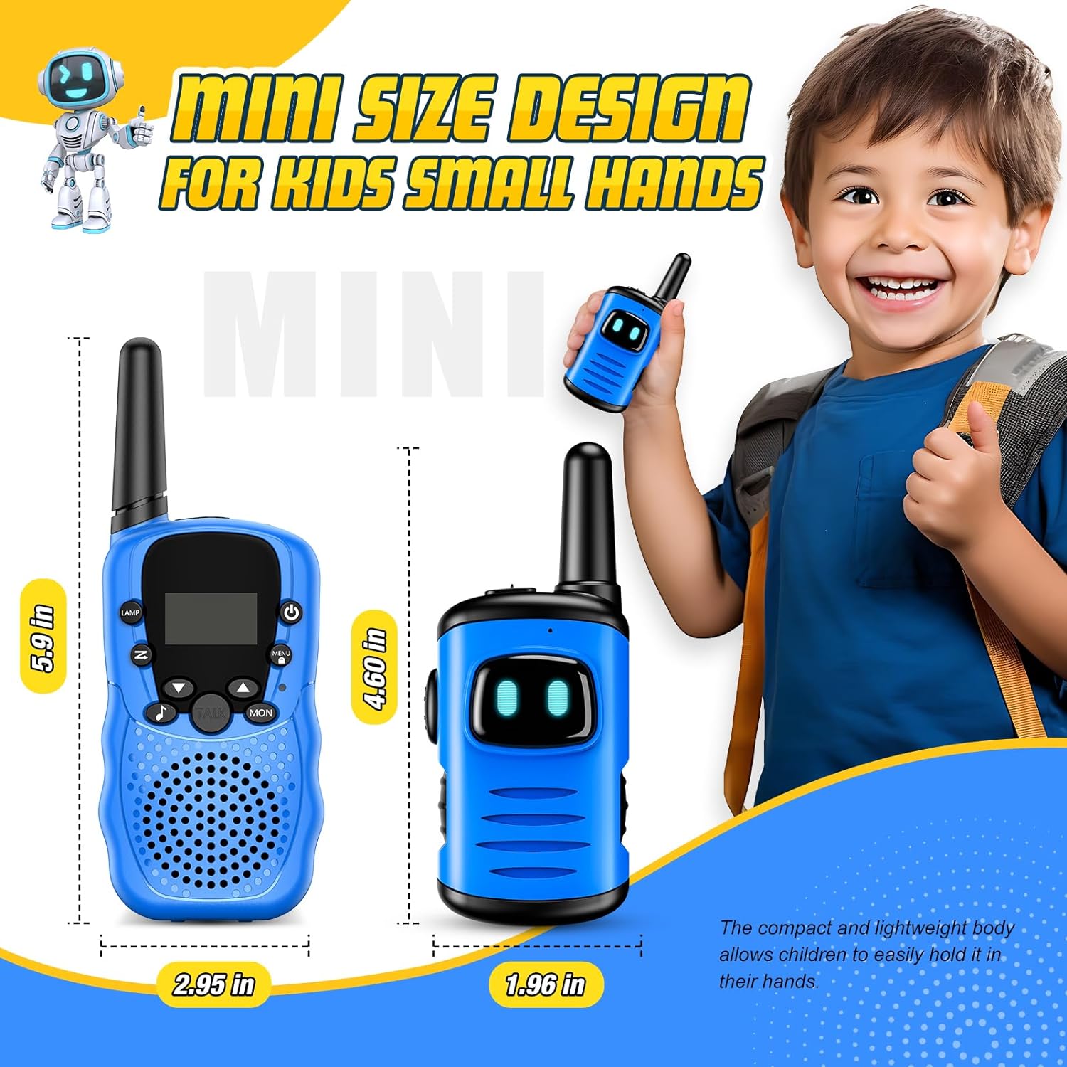 Walkie Talkie Speelgoed Voor Jongens: Mini Robot Walkie Talkies (Set Van 2), Halloween, Kerstmis, Verjaardagscadeaus Voor Jongens Van 3-8 Jaar, Geschikt Voor Kamperen En Buitenspellen