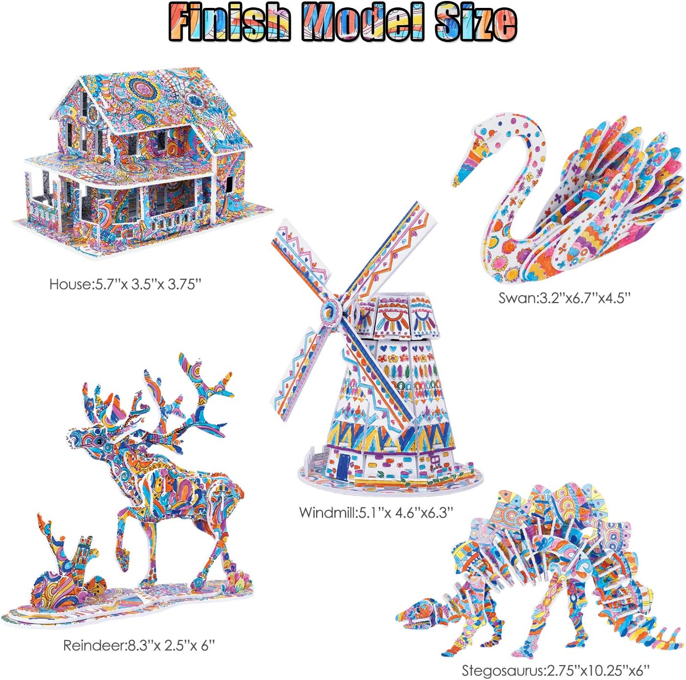 3D Schilderkit voor Kinderen 6-12 Jaar | Creatieve Knutselactiviteiten | Educatief Verjaardagscadeau | STEM-Activiteiten