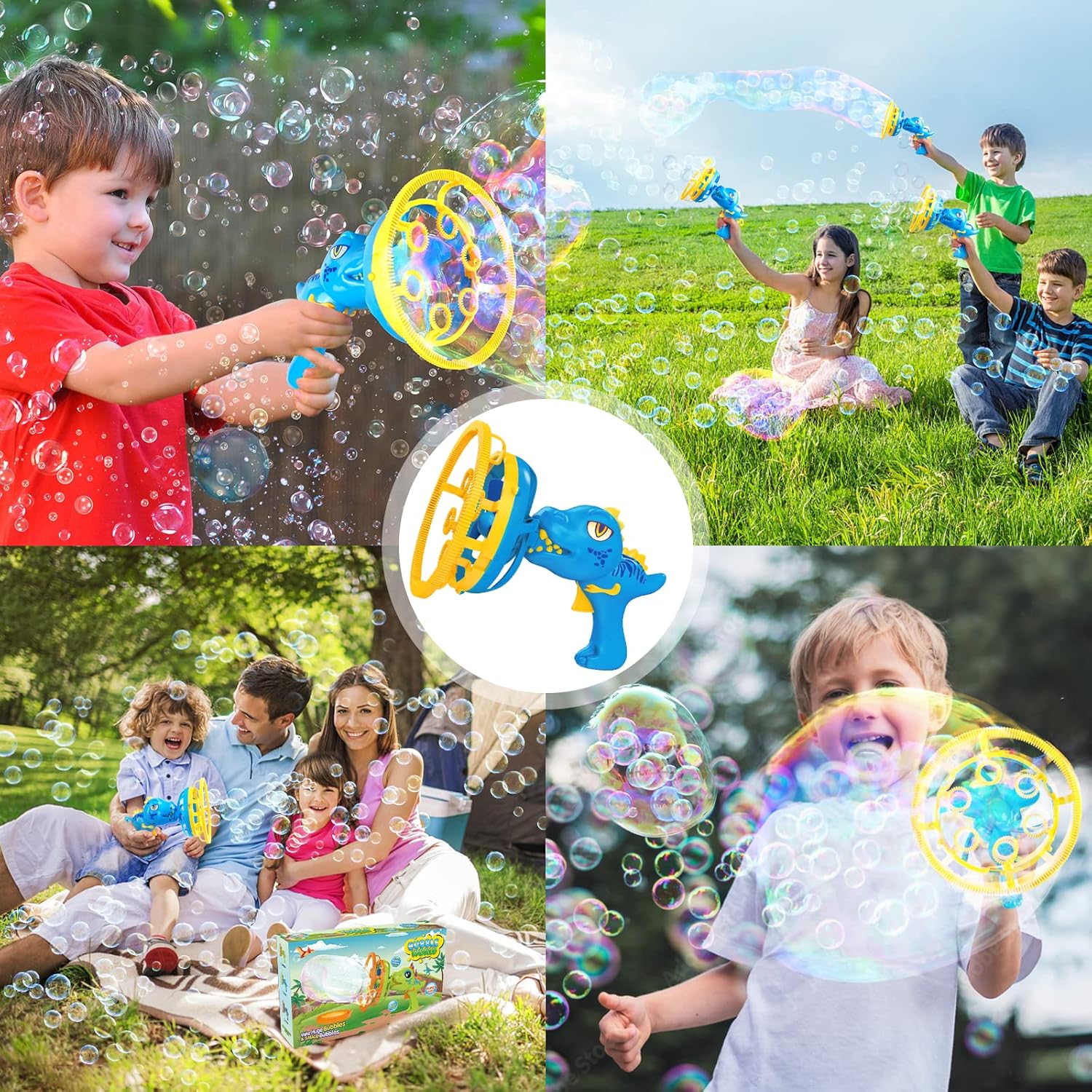 Dino bubbelpistool | Bubbelmachine kinderen 3-9 jaar