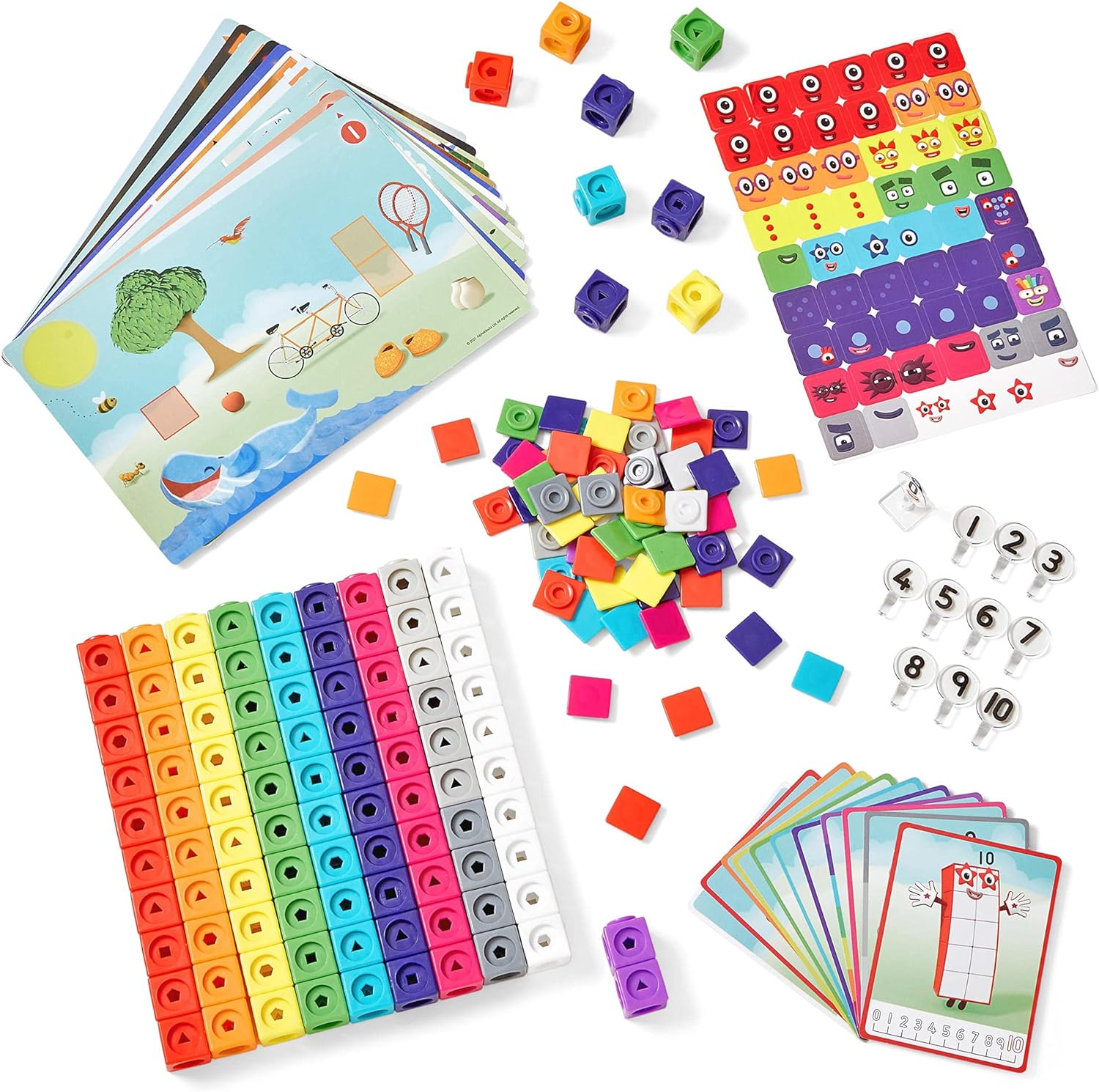 MathLink Cubes Numberblocks 1-10 | Kleuterschool Tellen & Wiskunde Activiteit Set | Educatief Speelgoed voor Kids 3-5 | Cadeau voor Jongens & Meisjes