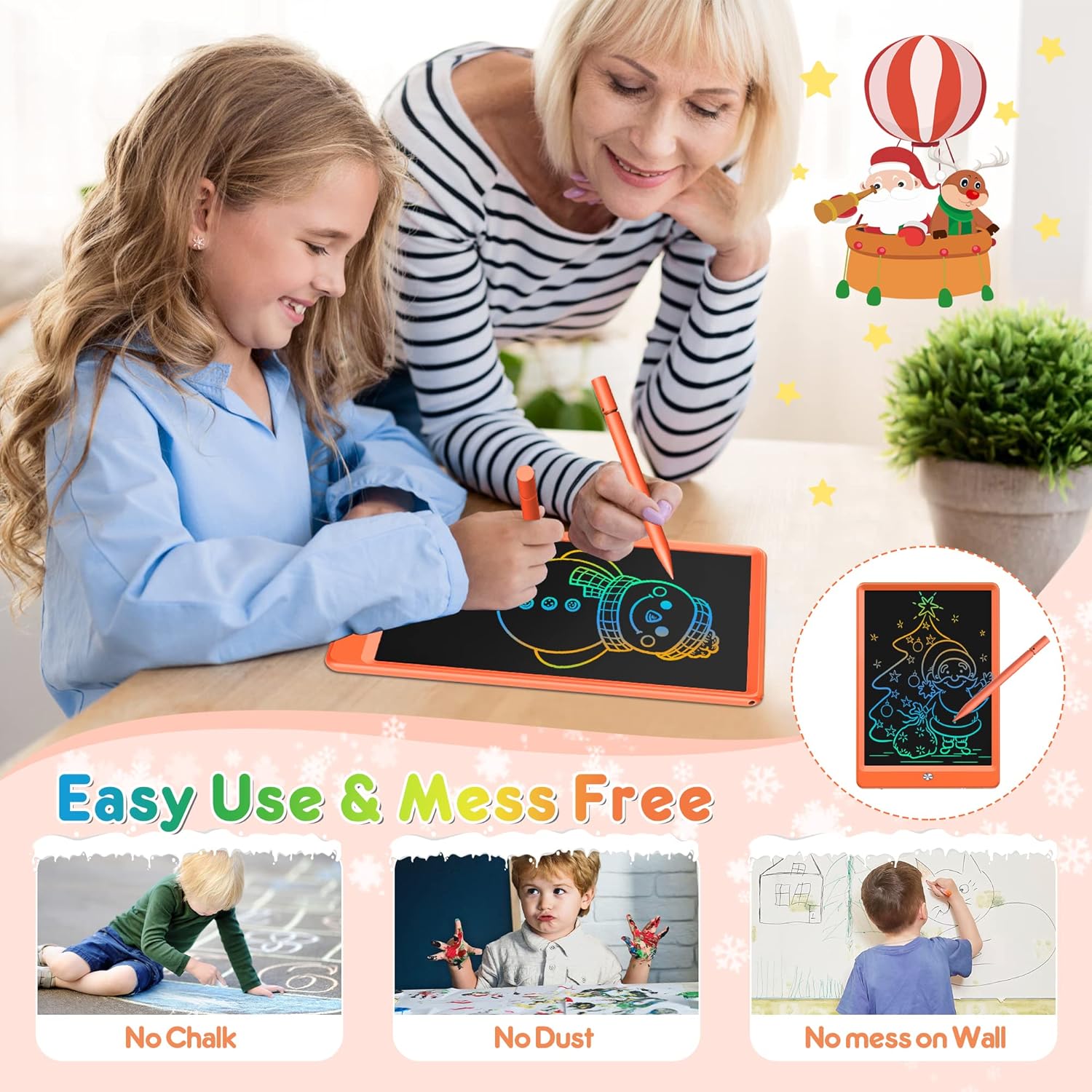 LCD Schrijftablet voor Kids | 10 Inch Doodle Bord | Draagbare Educatieve Tekenpad | Verjaardagscadeau voor Jongens & Meisjes 3-8 Jaar