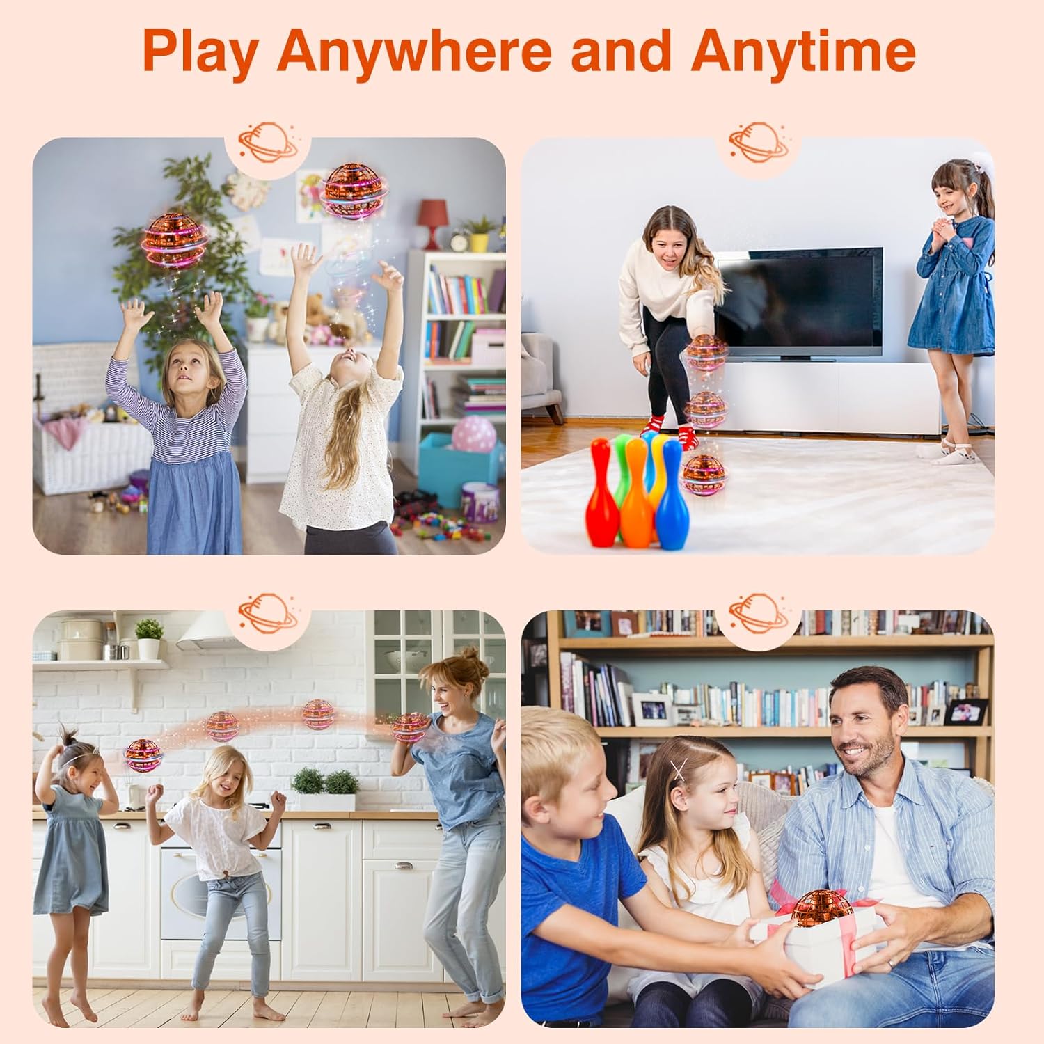 Flying Orb Ball 2025 | Handgestuurde mini drone boemerang speelgoedbal