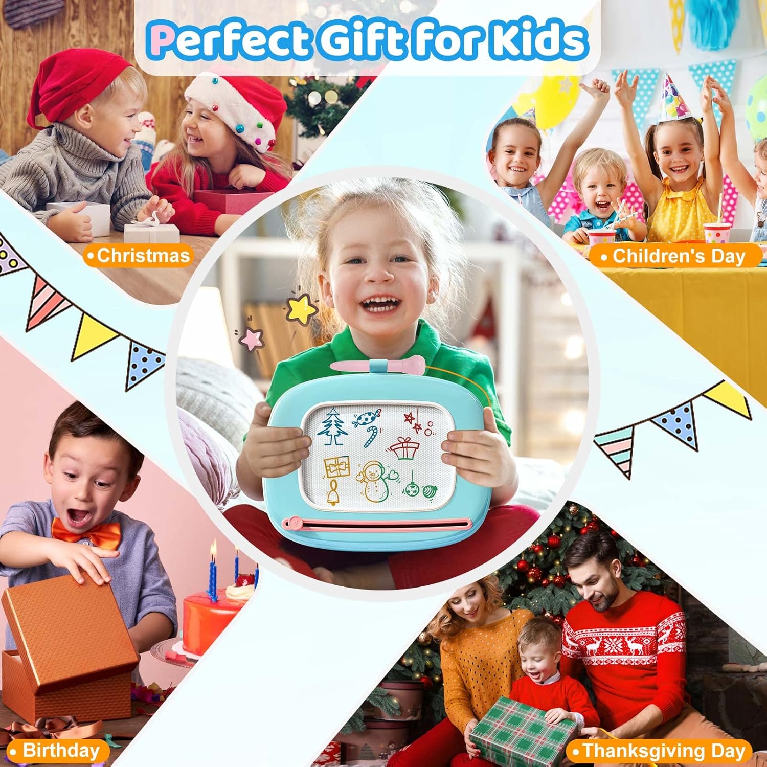 Magnetisch Tekenbord | Kladblok, leer- en educatief speelgoed voor 1-2-3 jaar