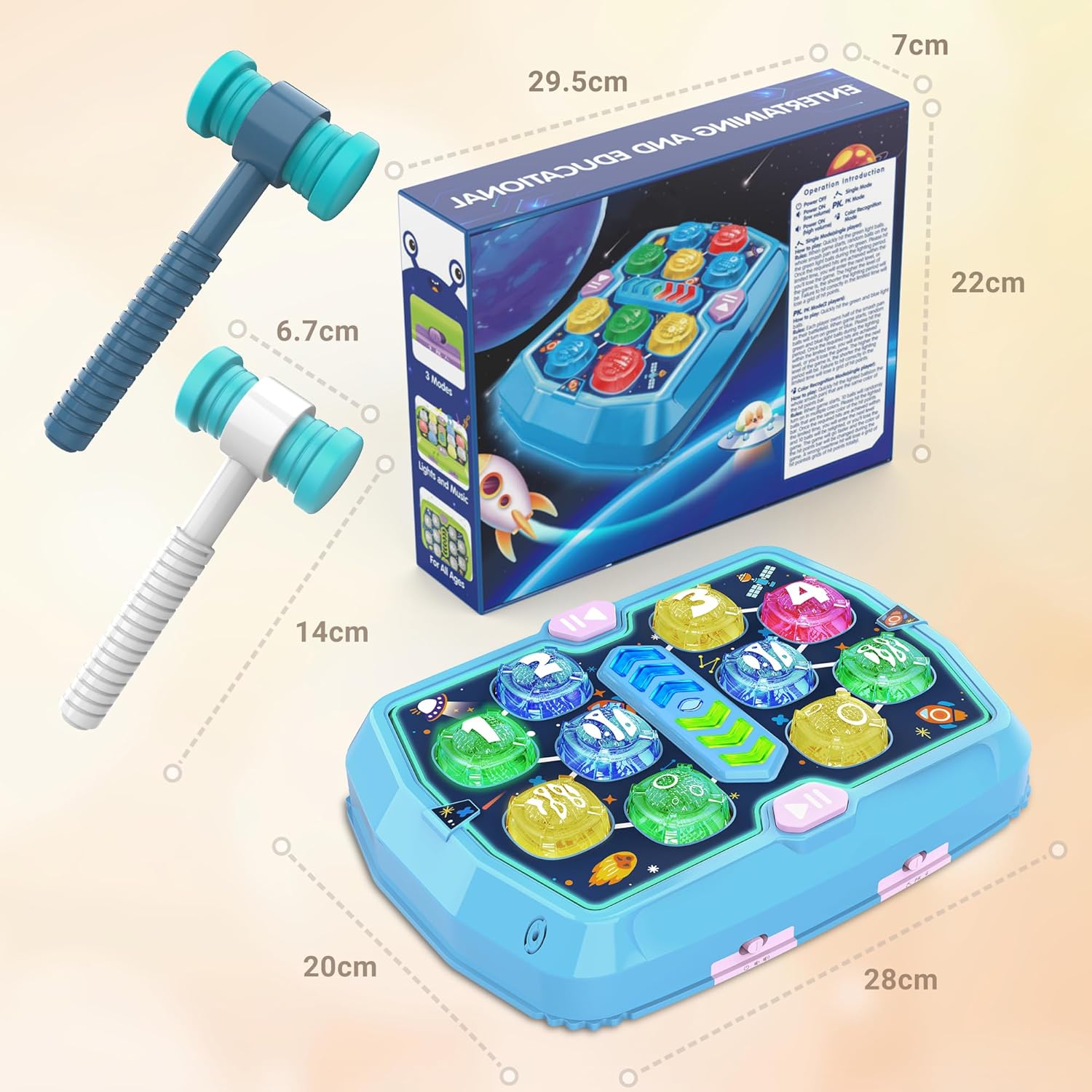 Hamerspeelgoed voor Kinderen 3-6 Jaar | Educatief Speelgoed met Licht en Geluid | Hand-Oogcoördinatie Ontwikkeling