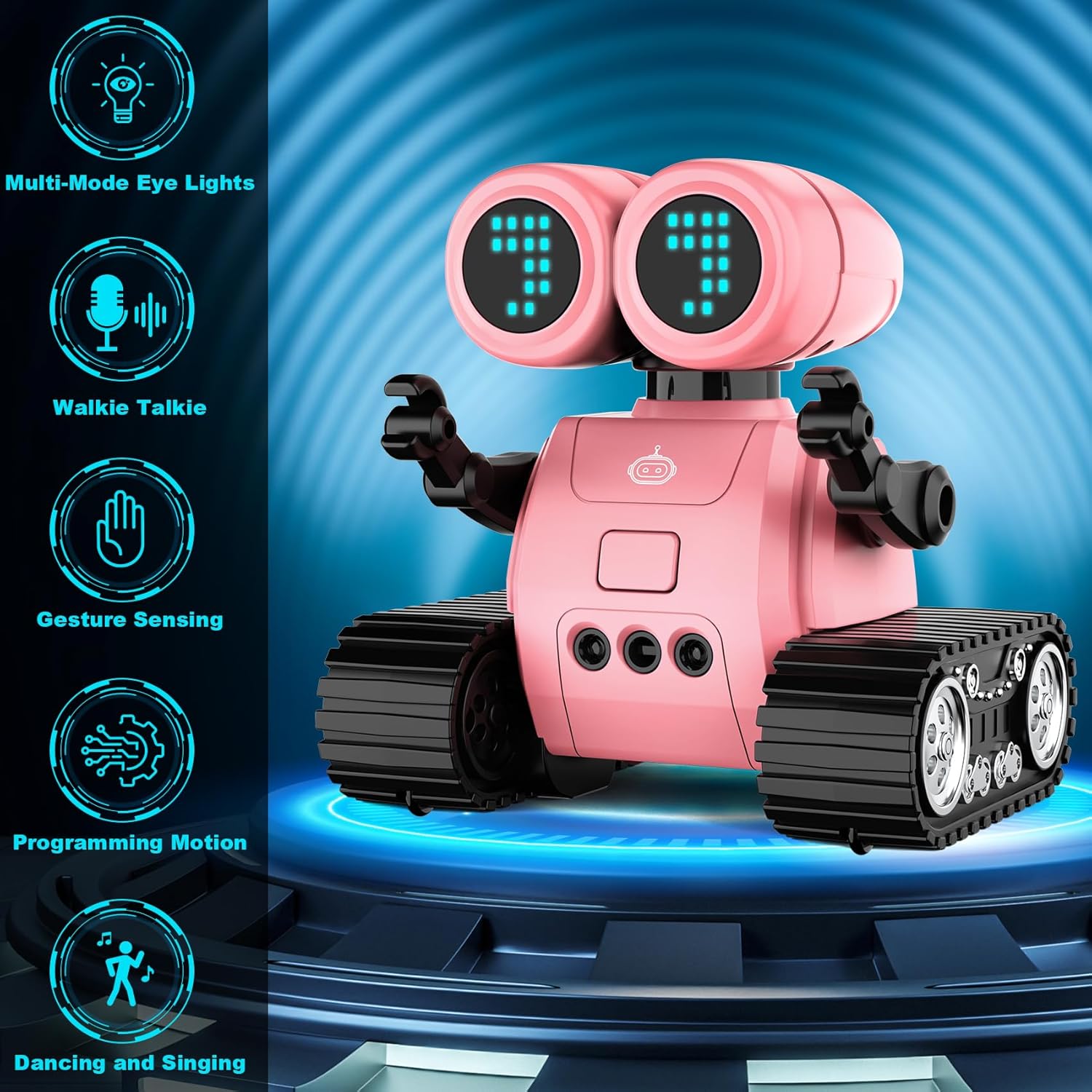 RC robot speelgoed | Oplaadbare dansende emo robot met muziek & LED ogen