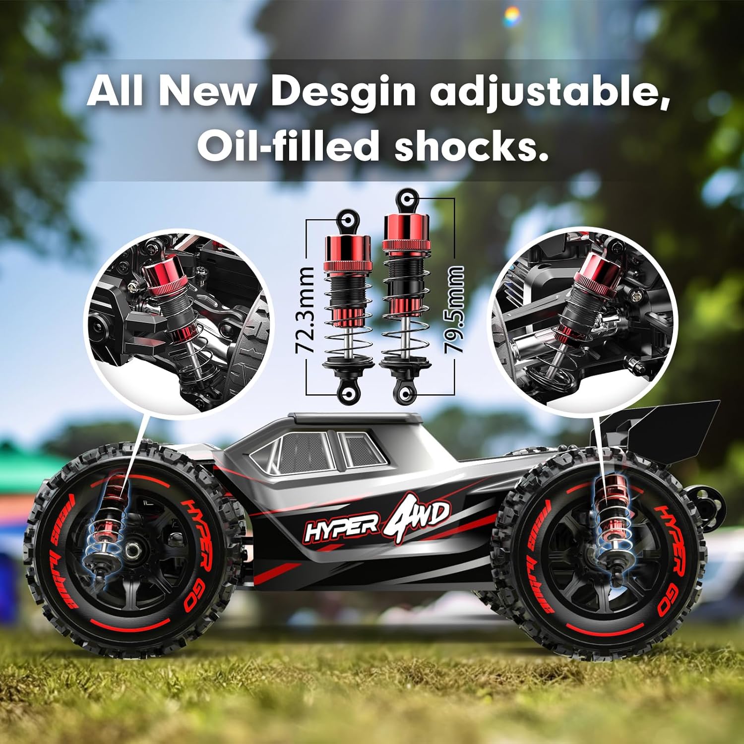 1/14 Borstelloze RC Auto voor Volwassenen | 50mph Hoge Snelheid Off-Road RC Truck | Waterdichte 4X4 Elektrische Voertuig | Extreme Prestaties Truggy