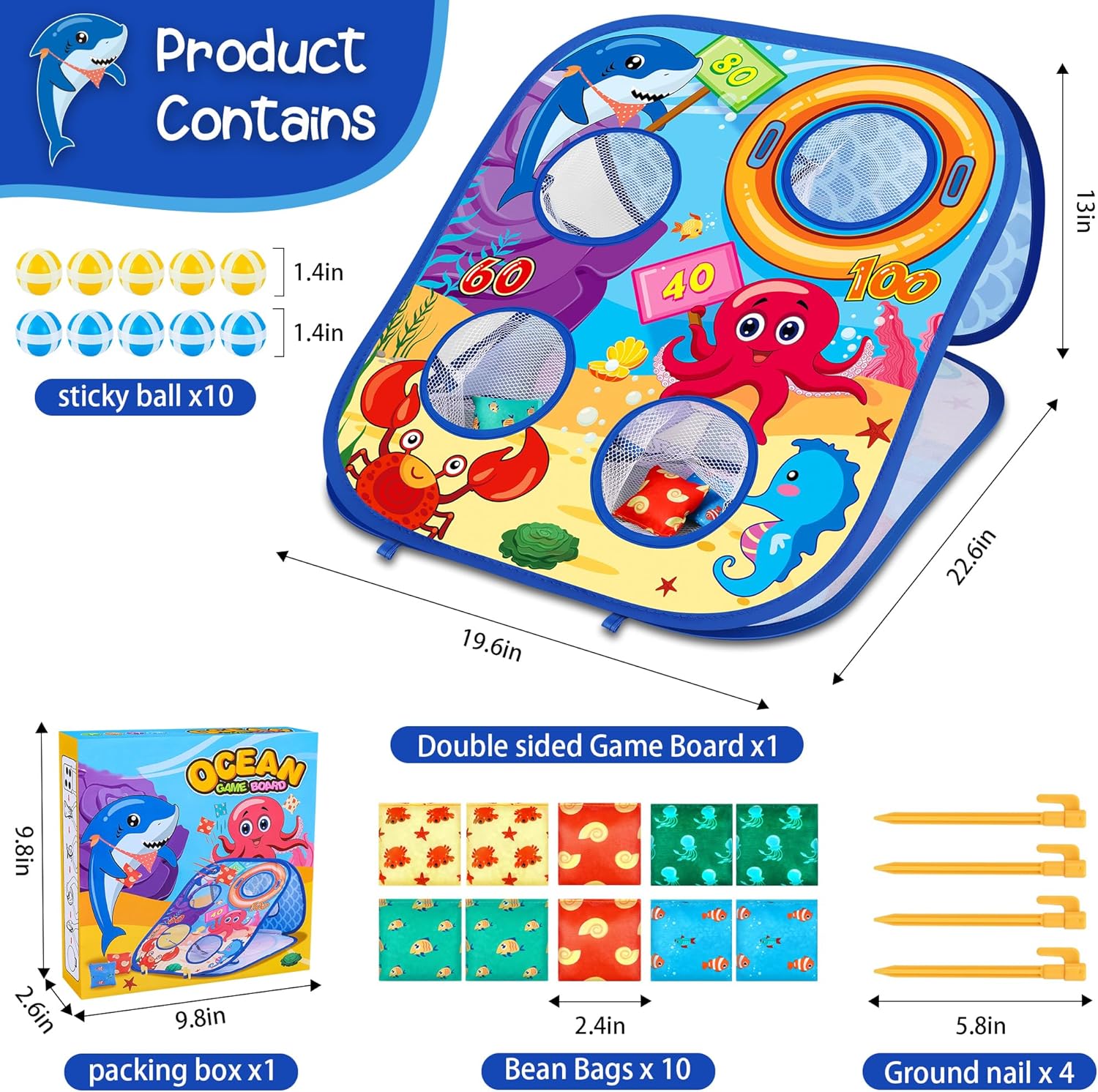 Dieren werp spel | bean bag toss buitenspel voor kinderen & familiefeest 3-6 jaar