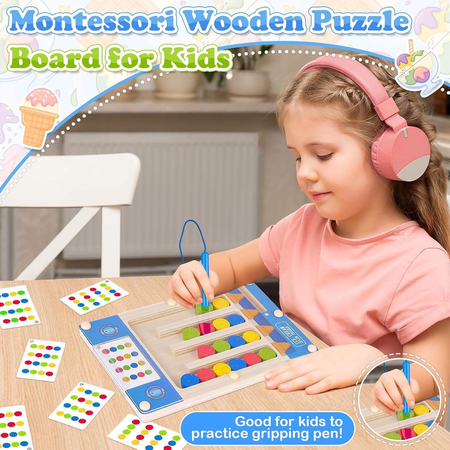 Montessori Magnetisch Houten Speelgoed – Educatief Puzzel & Motoriek Spel 3-7 jr