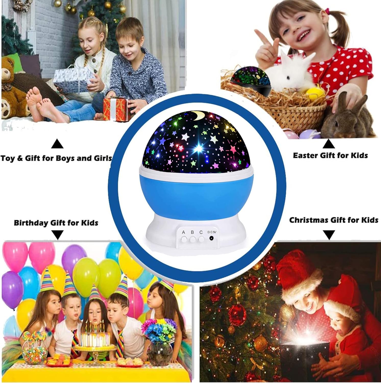Sterren Projector Nachtlamp | Sterrenhemel Galaxy Lamp Speelgoed voor Kinderen van 1-10 Jaar Oud Kerstcadeau