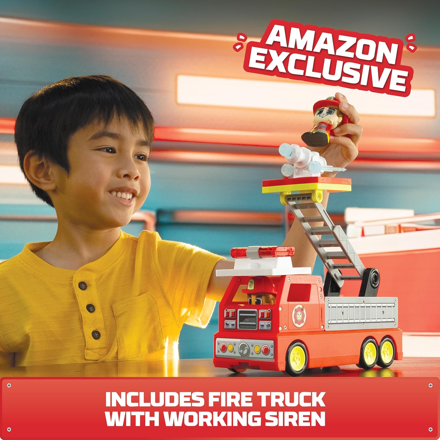 Tile Town Brandweerkazerne & Brandweerwagen Bouwset | 66 Stuks voor Kinderen 3-6 Jaar